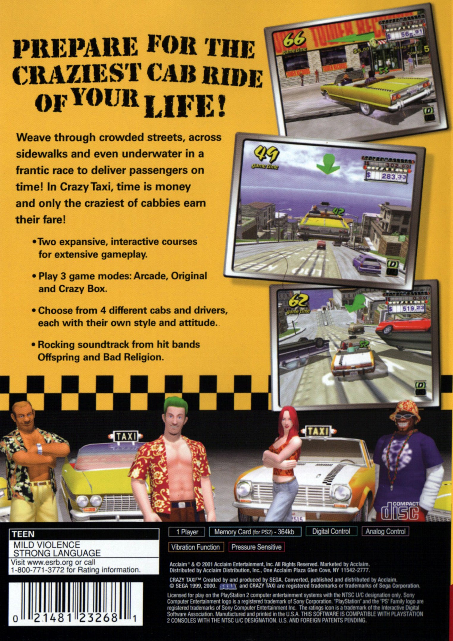 Crazy Taxi PS2 - Video Game - Used - CaveGamers - Image 2