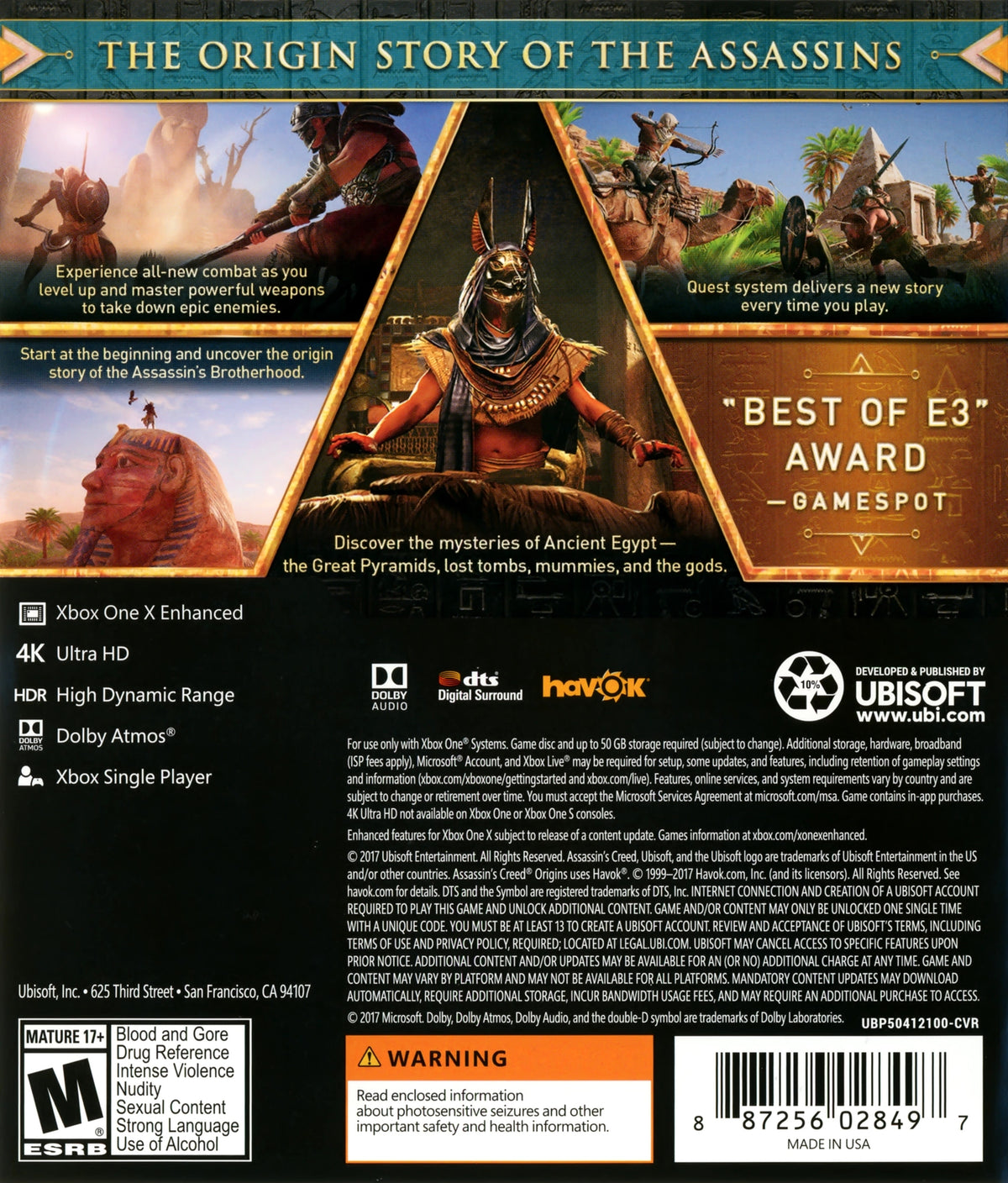 Assassin's Creed: Origins Xbox One - Video Game - Used - CaveGamers - Image 2