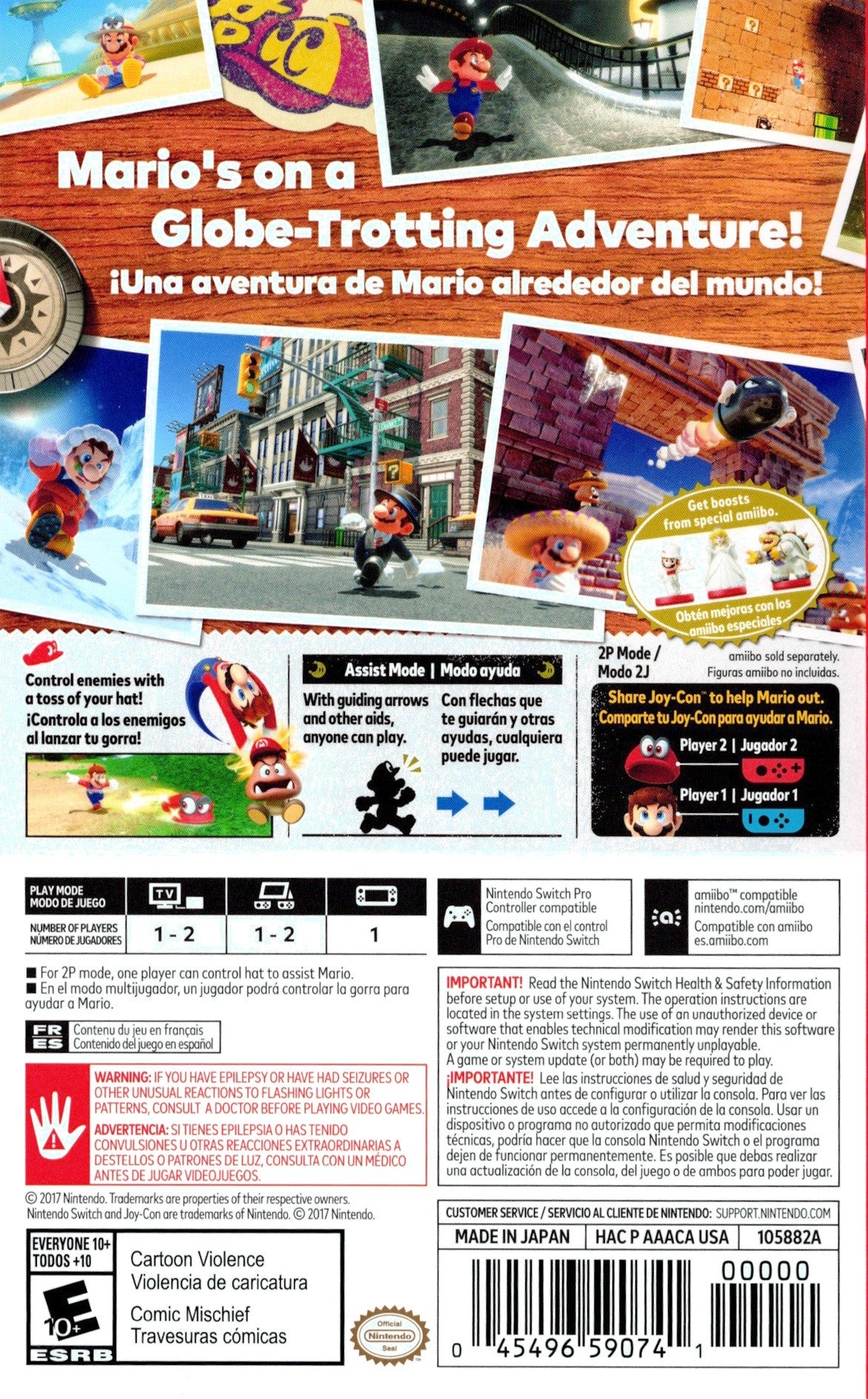 Super Mario Odyssey Switch - Video Game - Used - CaveGamers - Image 2
