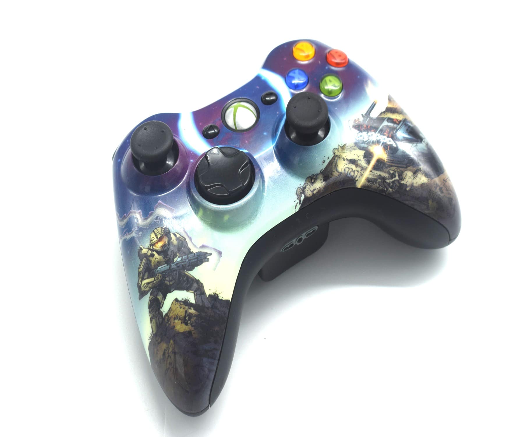 Xbox 360 Wireless Controller - Halo 3 Spartan Edition - Video Game Accessory - Used - CaveGamers - Image 2