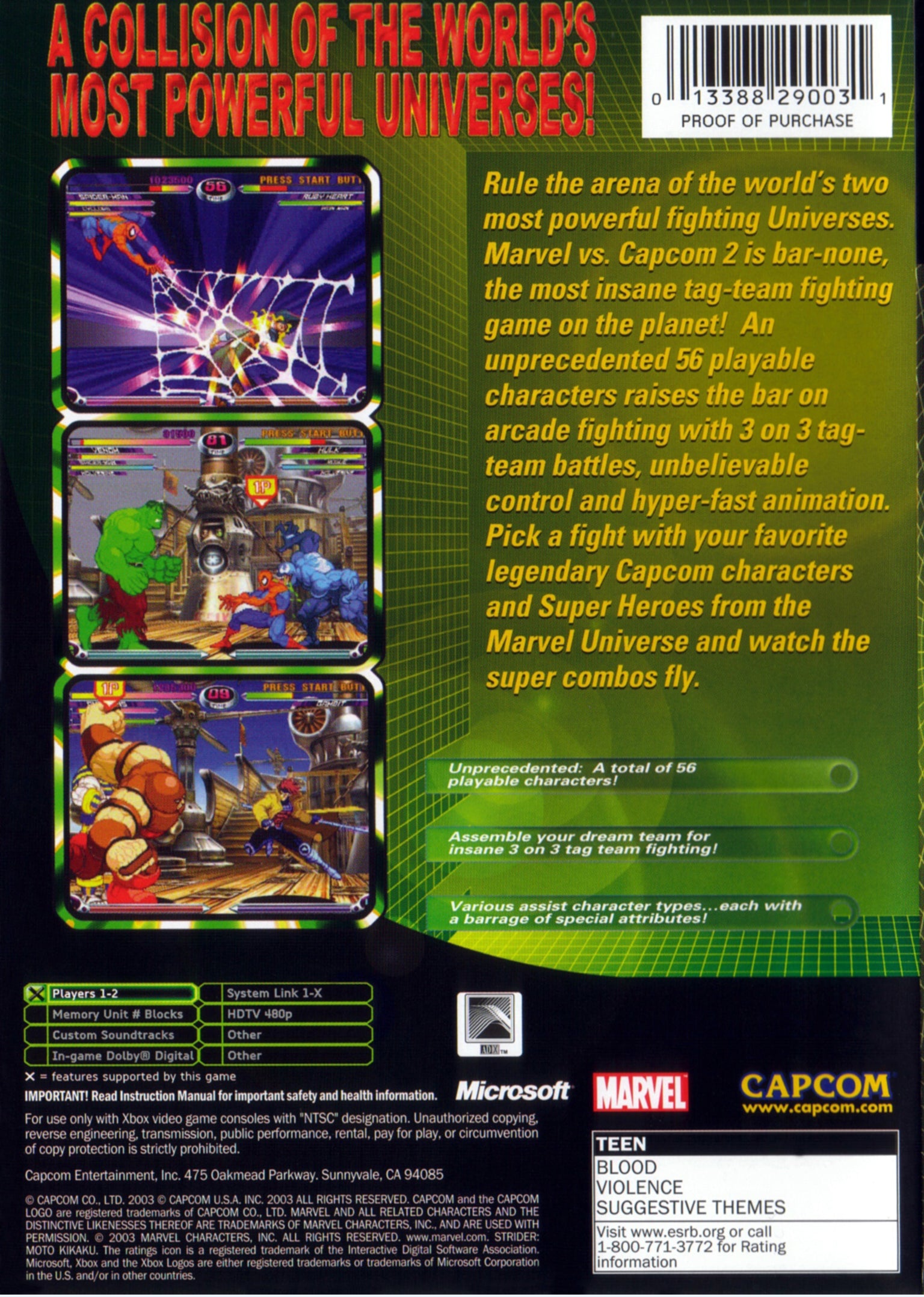 Marvel Vs Capcom 2 Xbox - Video Game - Used - CaveGamers - Image 2