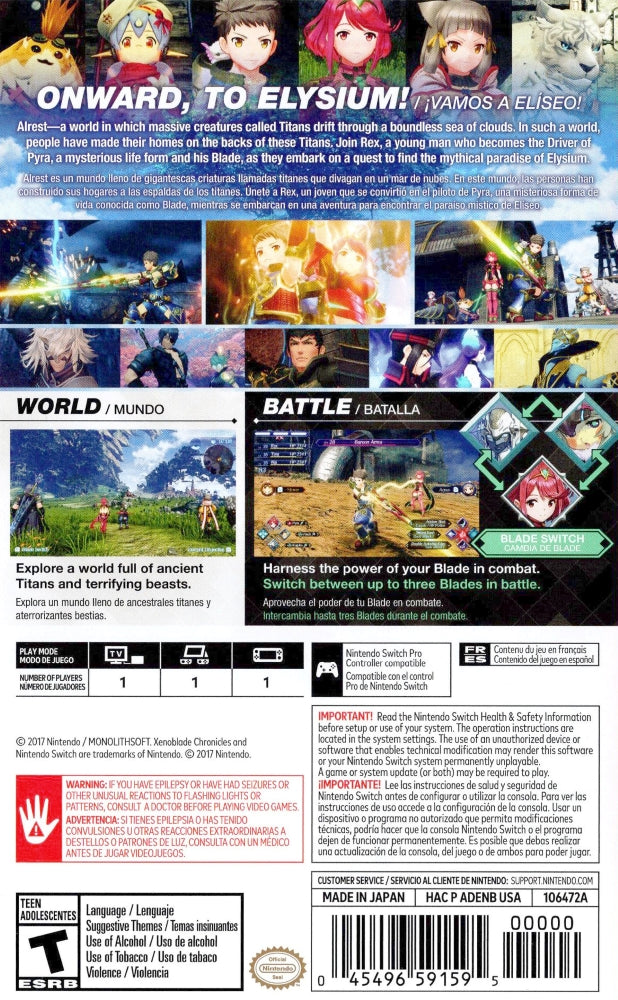 Xenoblade Chronicles 2 Switch - Video Game - Used - CaveGamers - Image 2