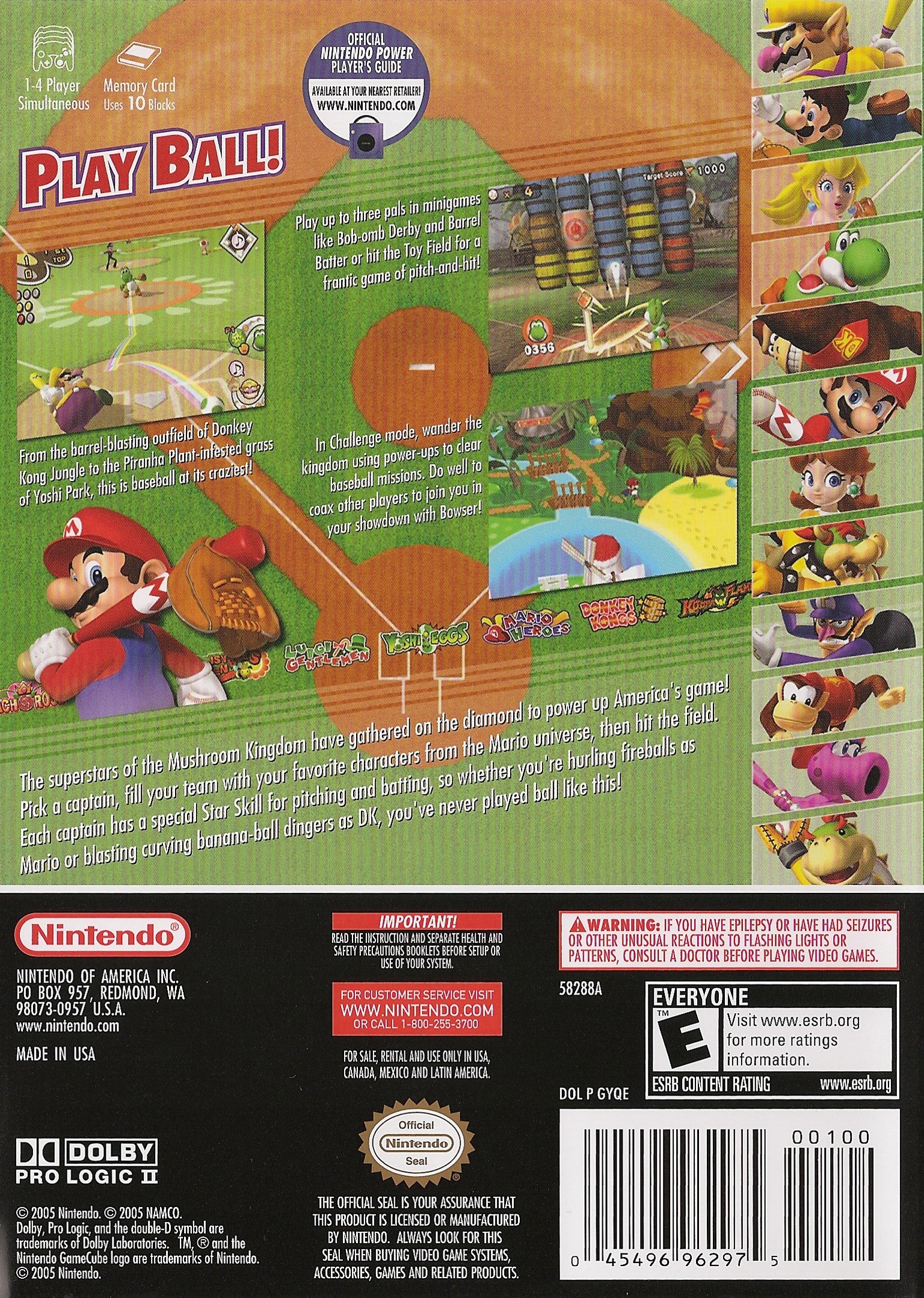 Mario Superstar Baseball GameCube - Video Game - Used - CaveGamers - Image 2