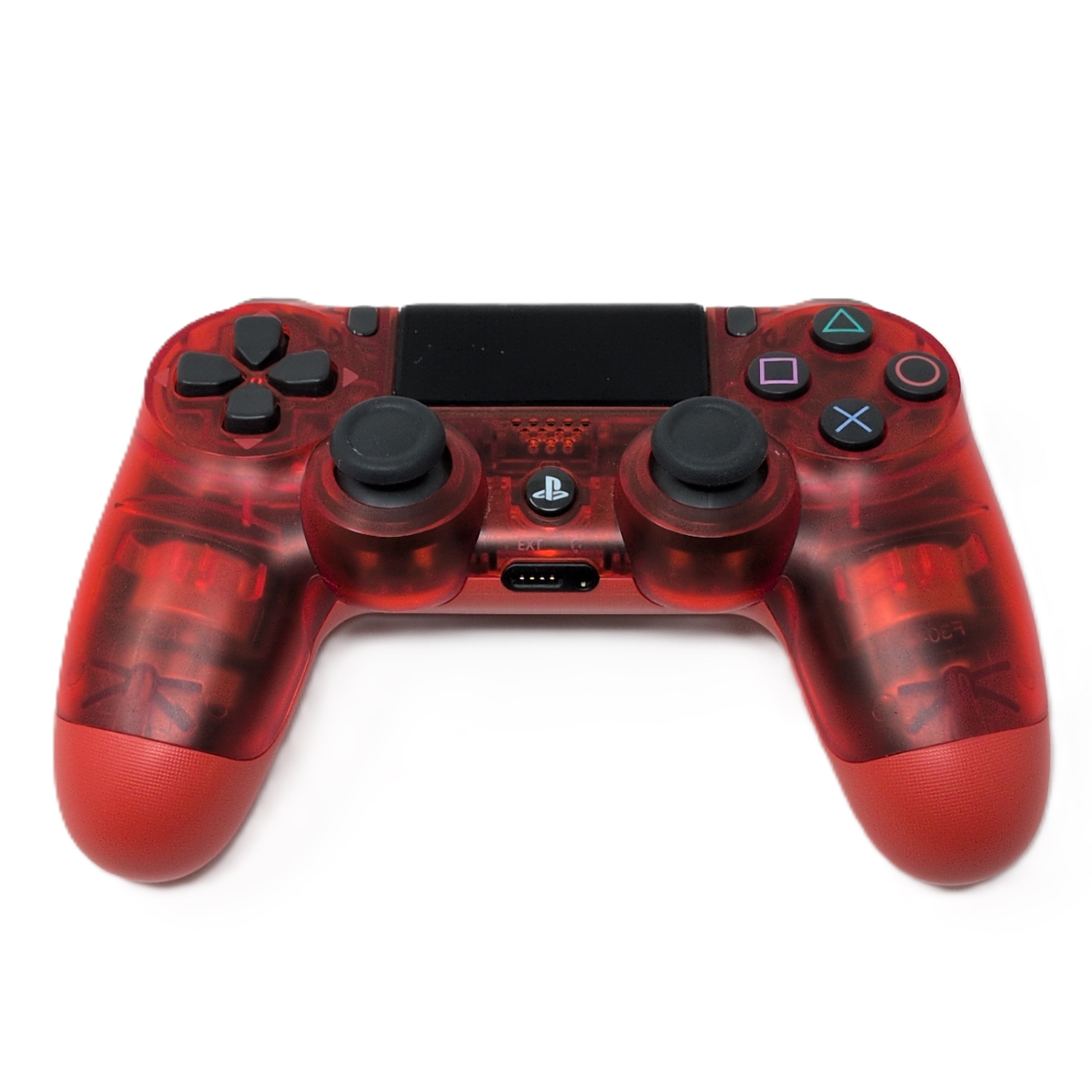 PlayStation 4 Dualshock 4 Wireless Controller - Crystal Red PS4 - Video Game Accessory - Used - CaveGamers - Image 4