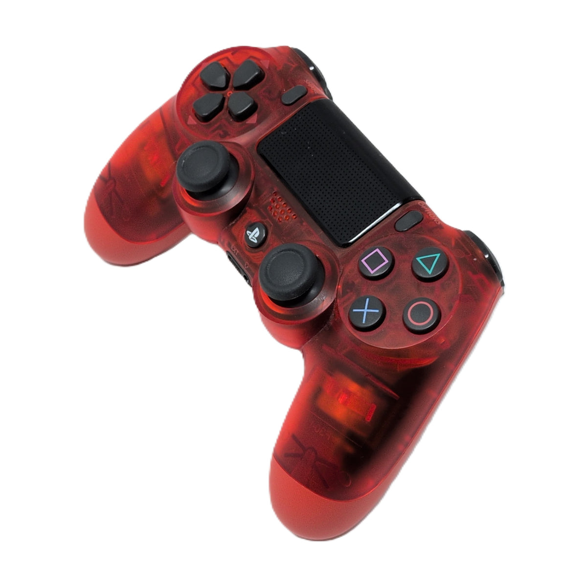 PlayStation 4 Dualshock 4 Wireless Controller - Crystal Red PS4 - Video Game Accessory - Used - CaveGamers - Image 5