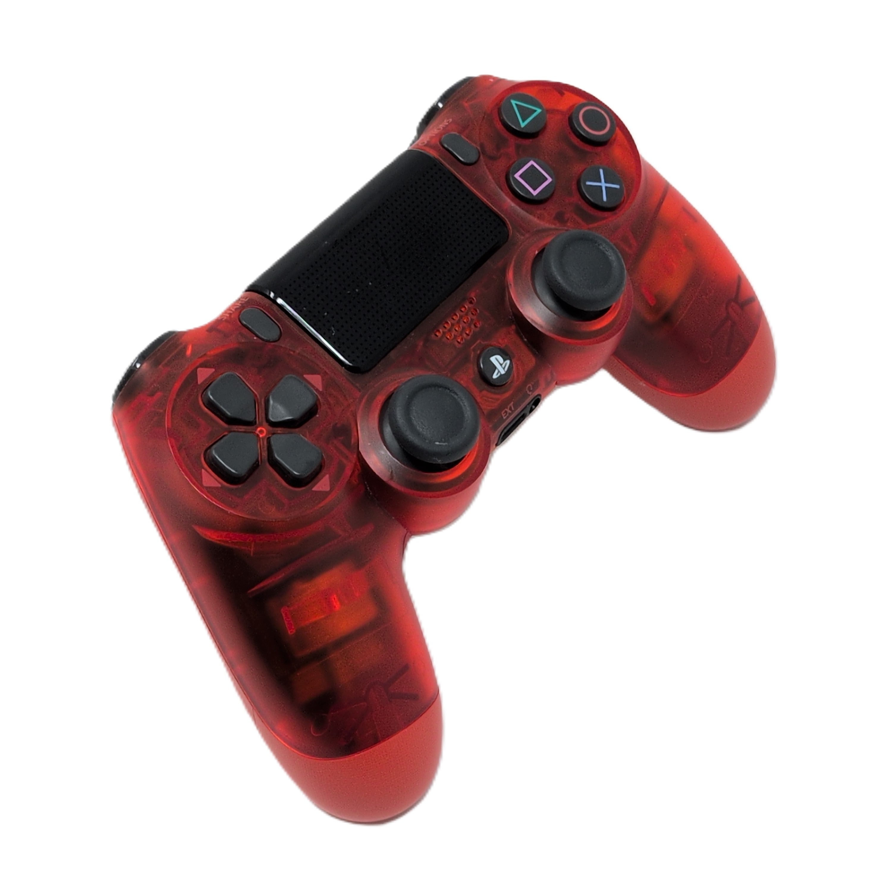 PlayStation 4 Dualshock 4 Wireless Controller - Crystal Red PS4 - Video Game Accessory - Used - CaveGamers - Image 6