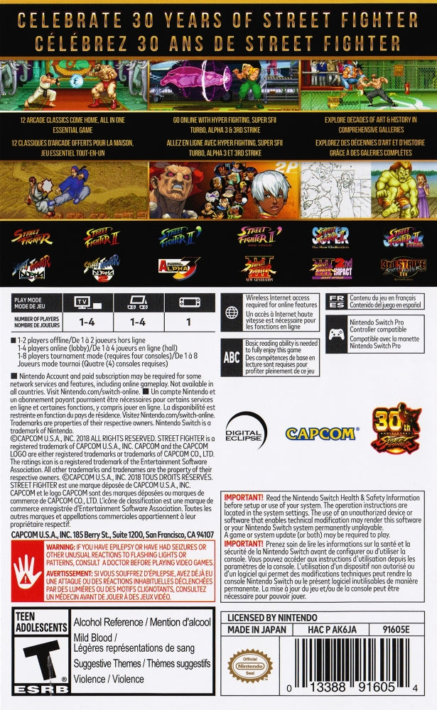 Street Fighter 30th Anniversary Collection Switch - Video Game - Used - CaveGamers - Image 2