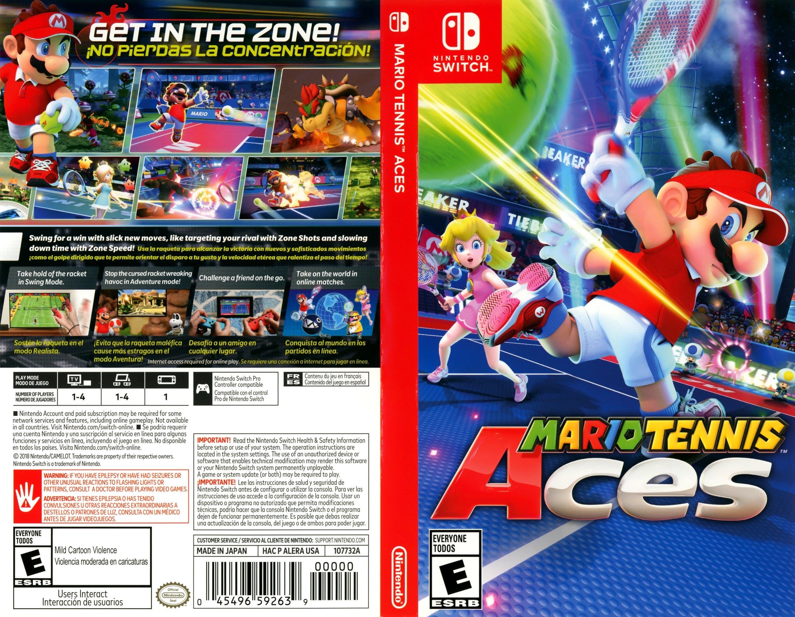 Mario Tennis Aces Switch - Video Game - Used - CaveGamers - Image 3