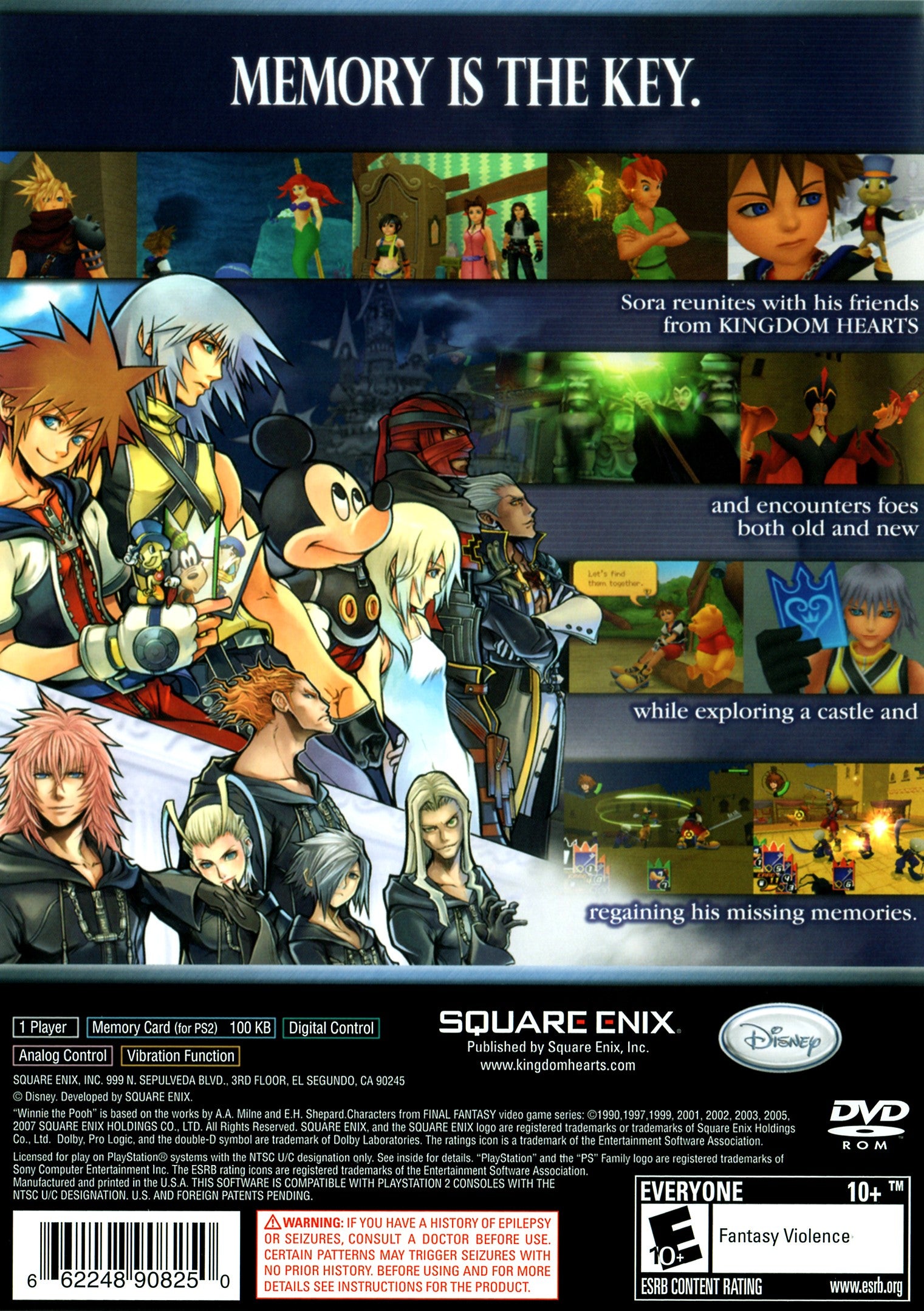 Kingdom Hearts Re: Chain of Memories PS2 - Video Game - Used - CaveGamers - Image 2