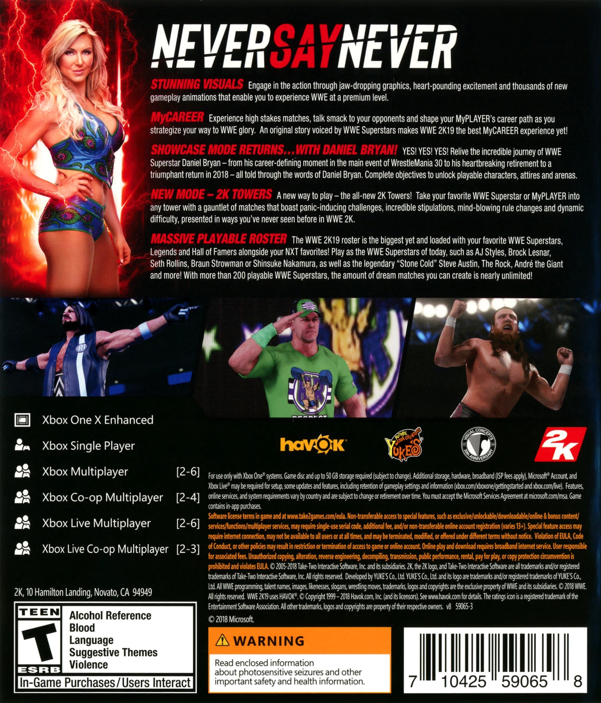 WWE 2K19 Xbox One - Video Game - Used - CaveGamers - Image 2