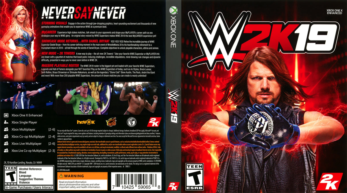 WWE 2K19 Xbox One - Video Game - Used - CaveGamers - Image 3
