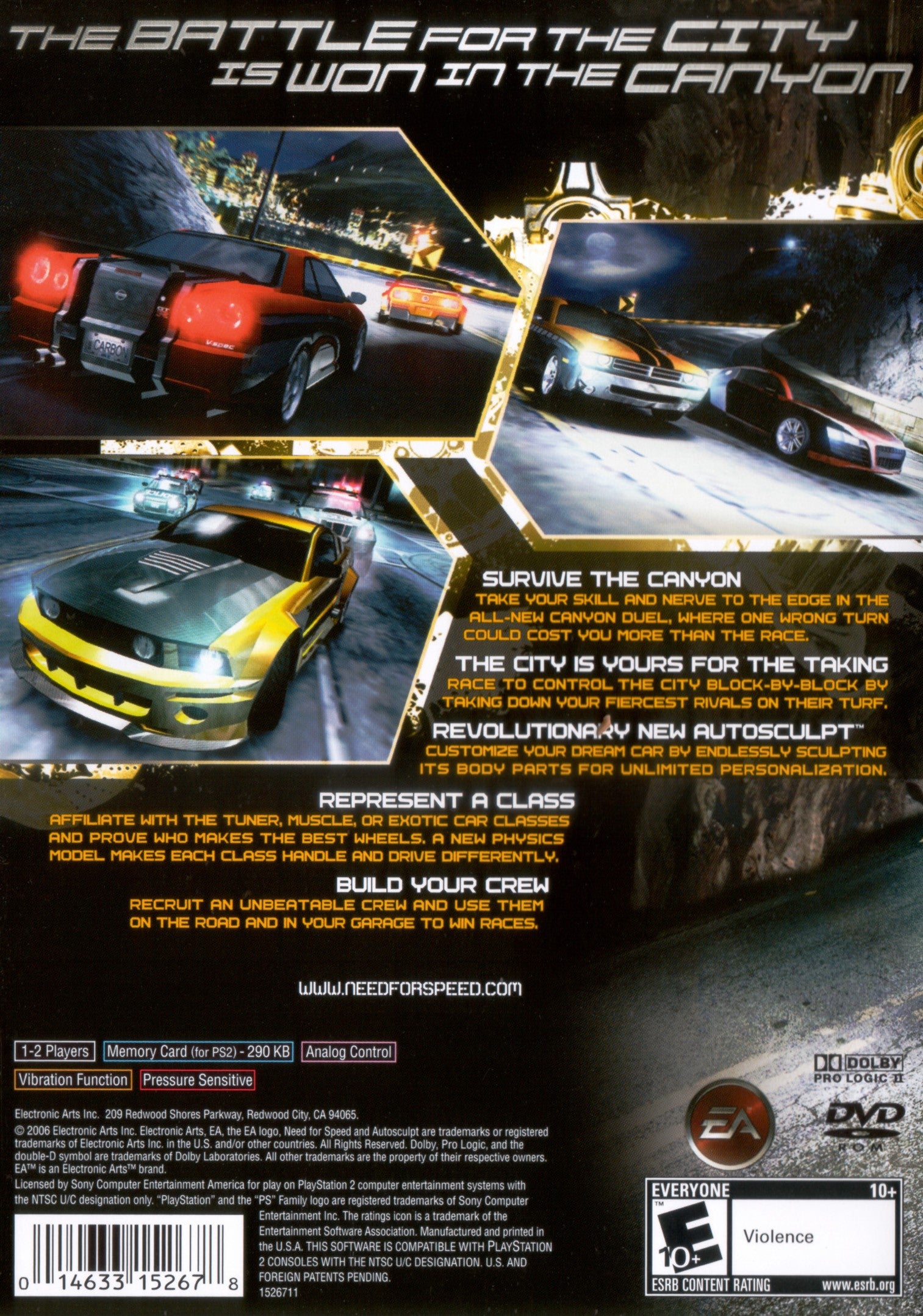 Need For Speed Carbon PS2 - Video Game - Used - CaveGamers - Image 2