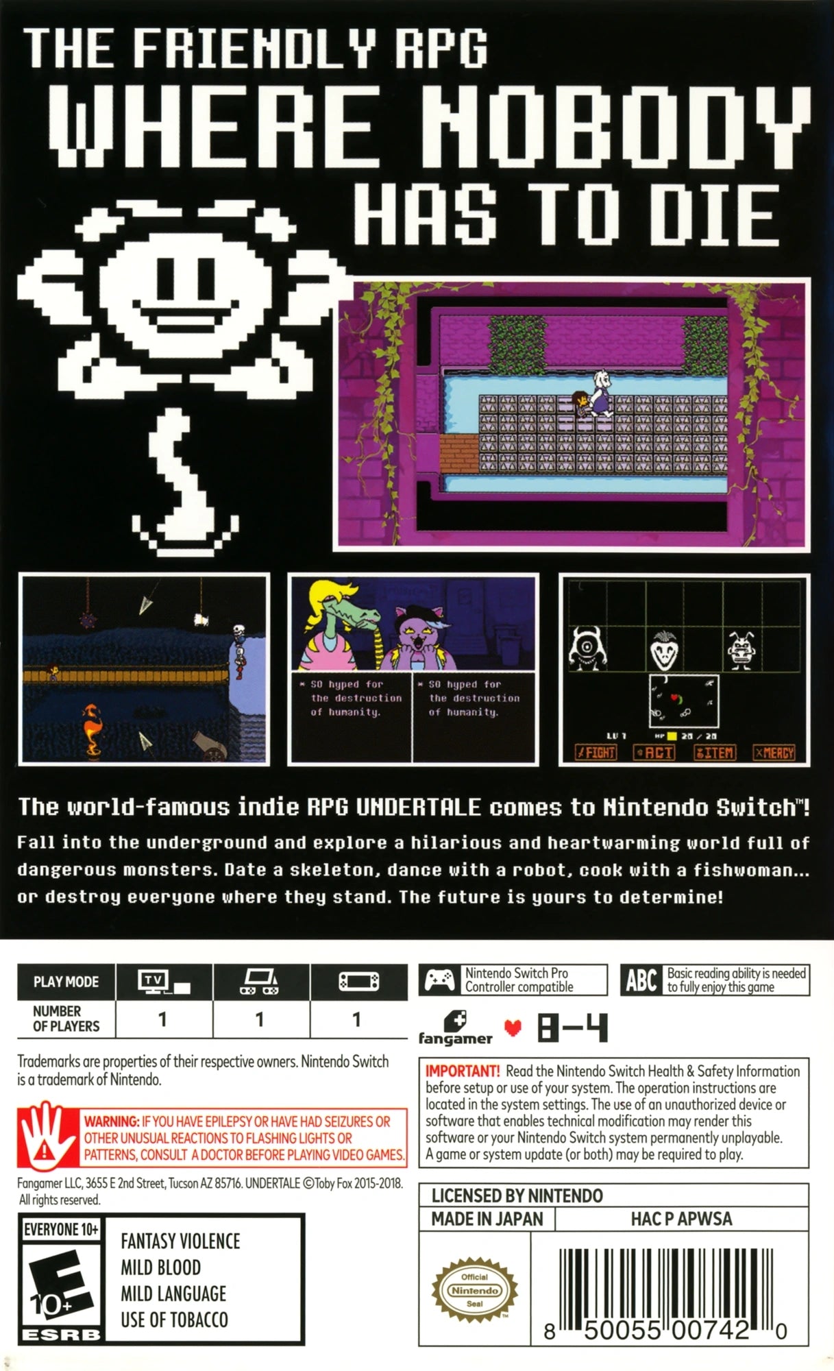 Undertale Switch - Video Game - Used - CaveGamers - Image 2