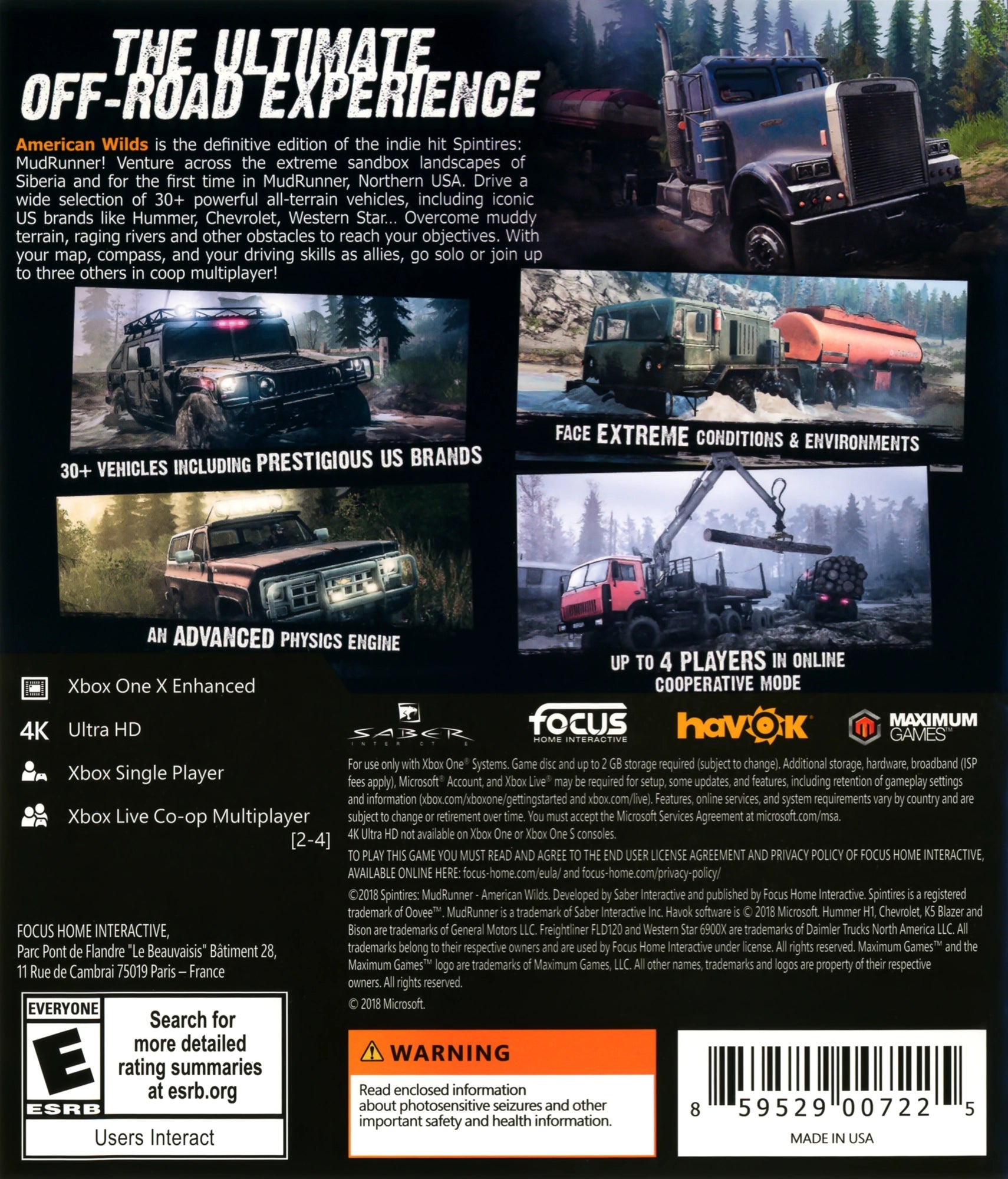 MudRunner American Wilds Xbox One - Video Game - Used - CaveGamers - Image 2