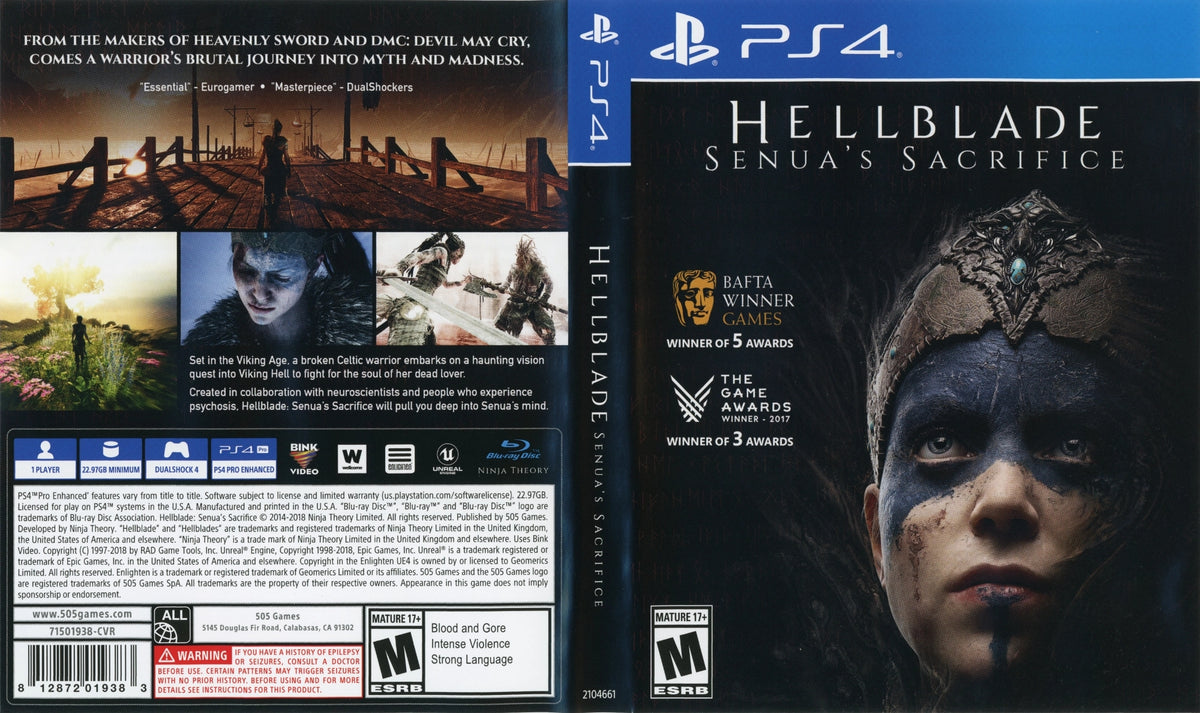 Hellblade Senua's Sacrifice PS4 - Video Game - Used - CaveGamers - Image 4