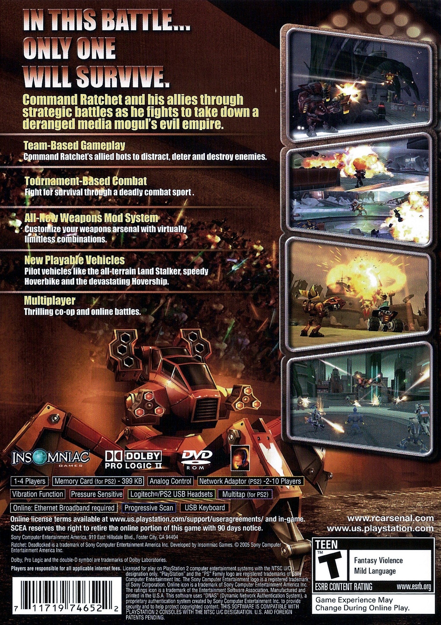Ratchet Deadlocked PS2 - Video Game - Used - CaveGamers - Image 2