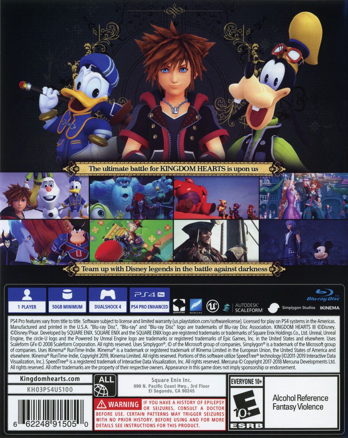 Kingdom Hearts III PS4 - Video Game - Used - CaveGamers - Image 2