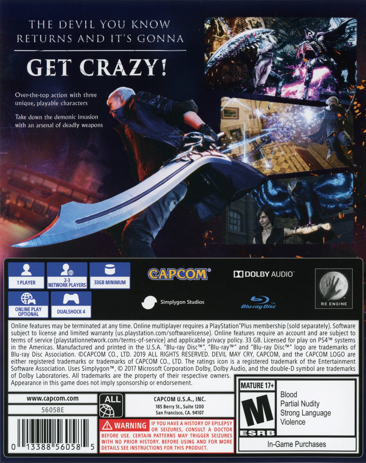 Devil May Cry 5 PS4 - Video Game - Used - CaveGamers - Image 2