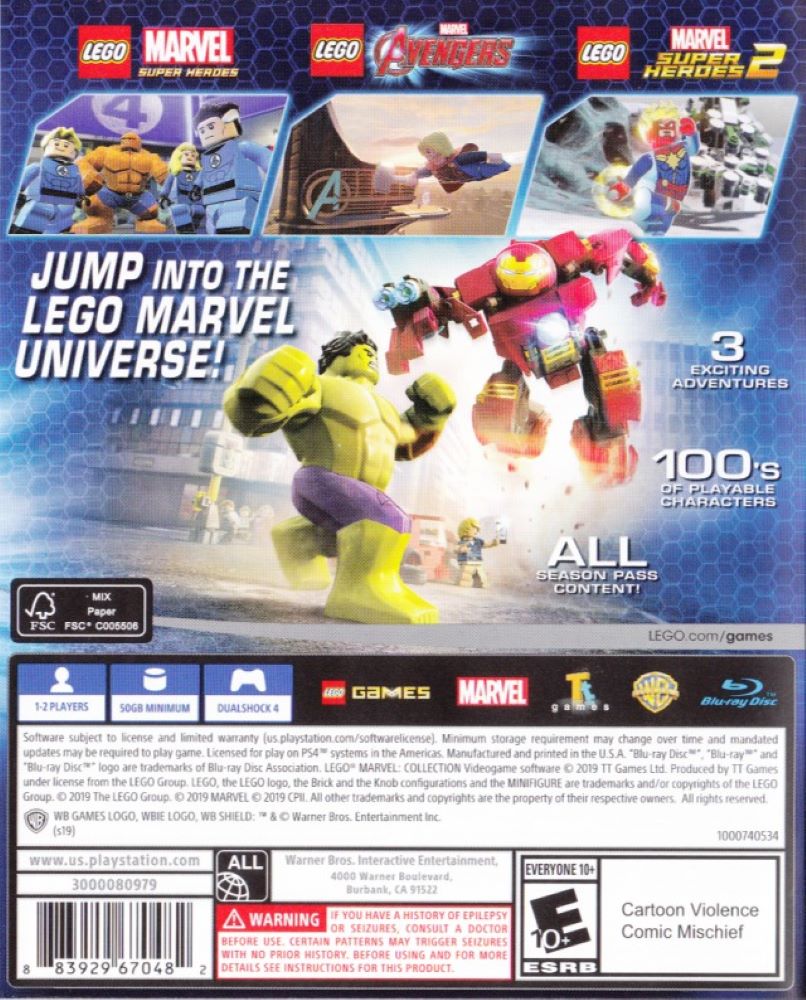 LEGO Marvel Collection PS4 - Video Game - Used - CaveGamers - Image 2