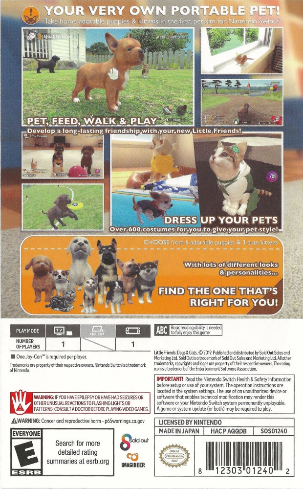 Little Friends Dogs and Cats Switch - Video Game - Used - CaveGamers - Image 2