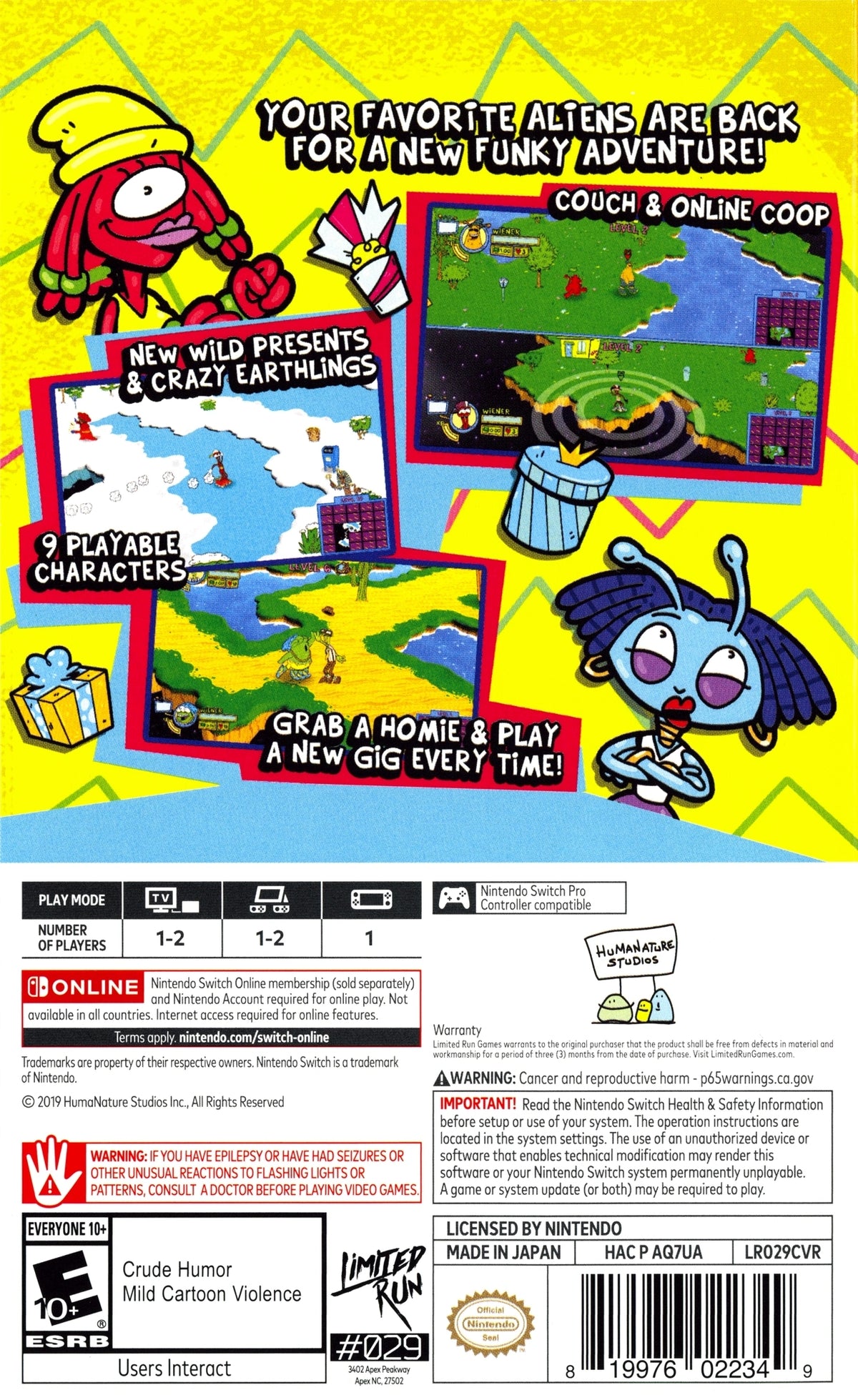 ToeJam and Earl: Back in the Groove Switch - Video Game - Used - CaveGamers - Image 2