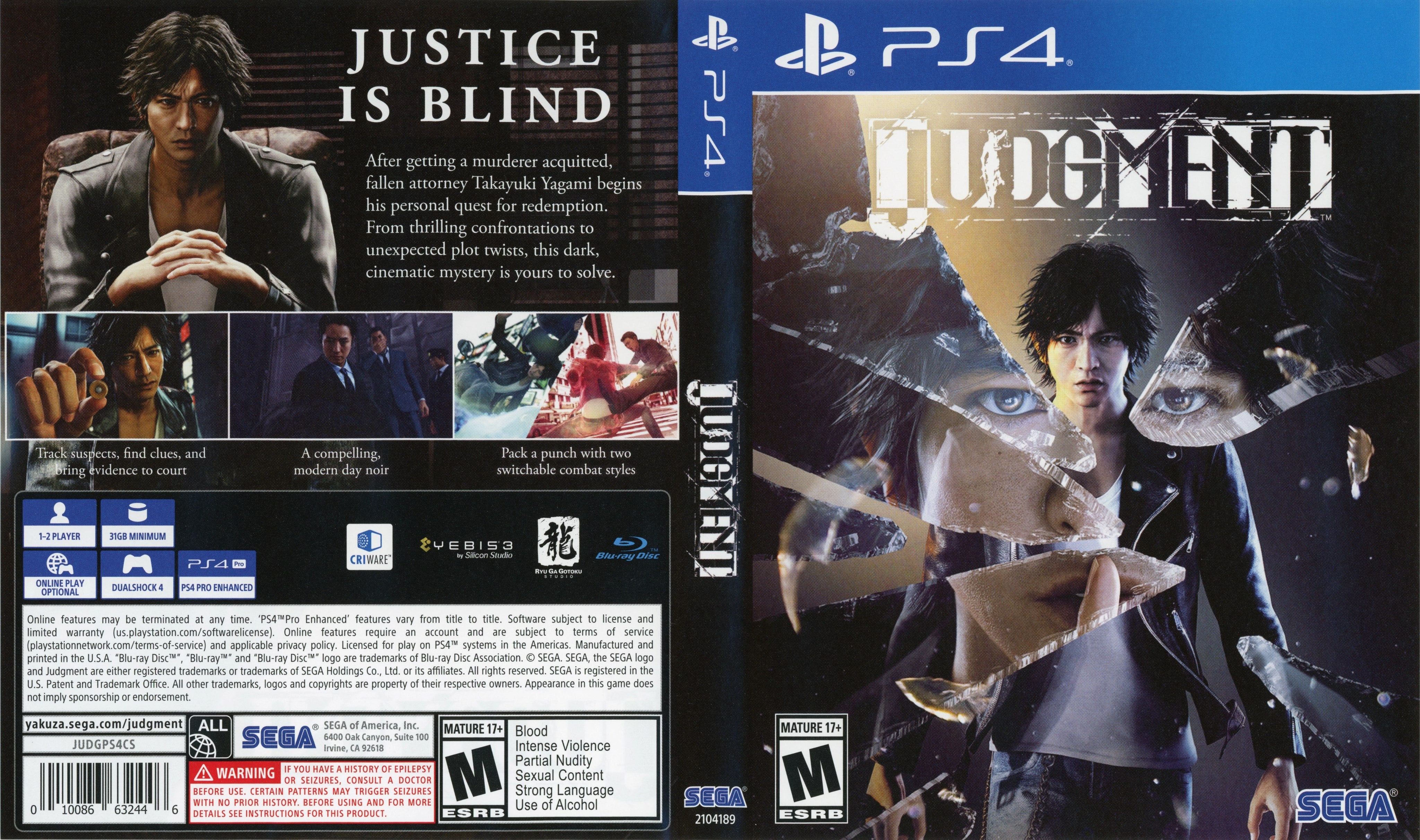Judgment PS4 - Video Game - Used - CaveGamers - Image 4
