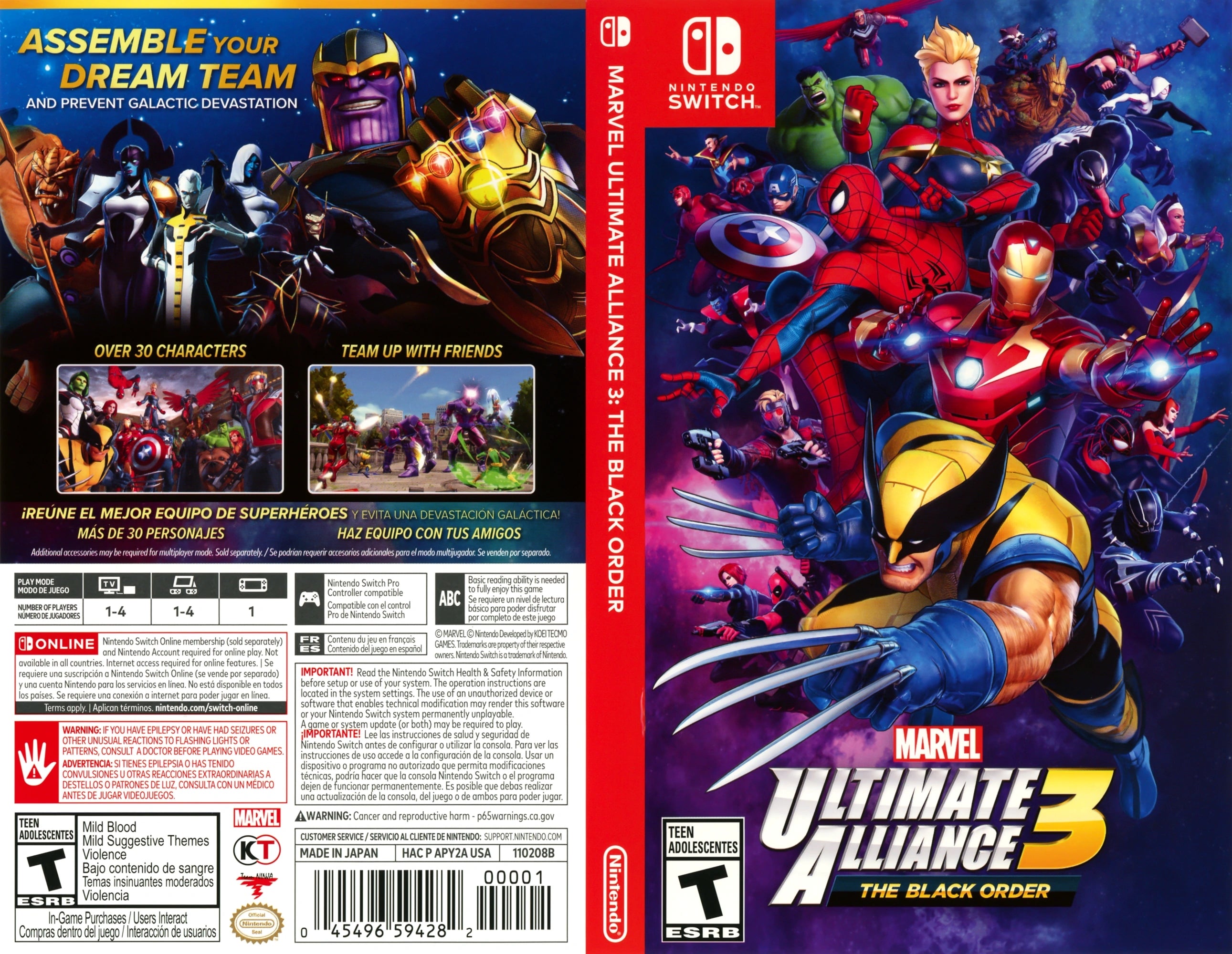 Marvel Ultimate Alliance 3: The Black Order Switch - Video Game - Used - CaveGamers - Image 3