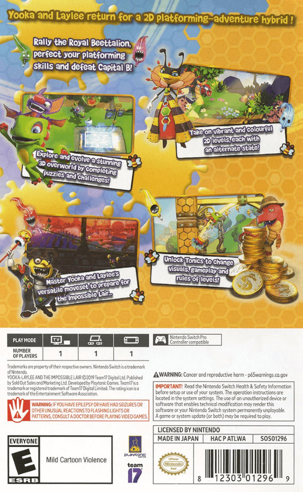 Yooka-Laylee and the Impossible Lair Switch - Video Game - Used - CaveGamers - Image 2