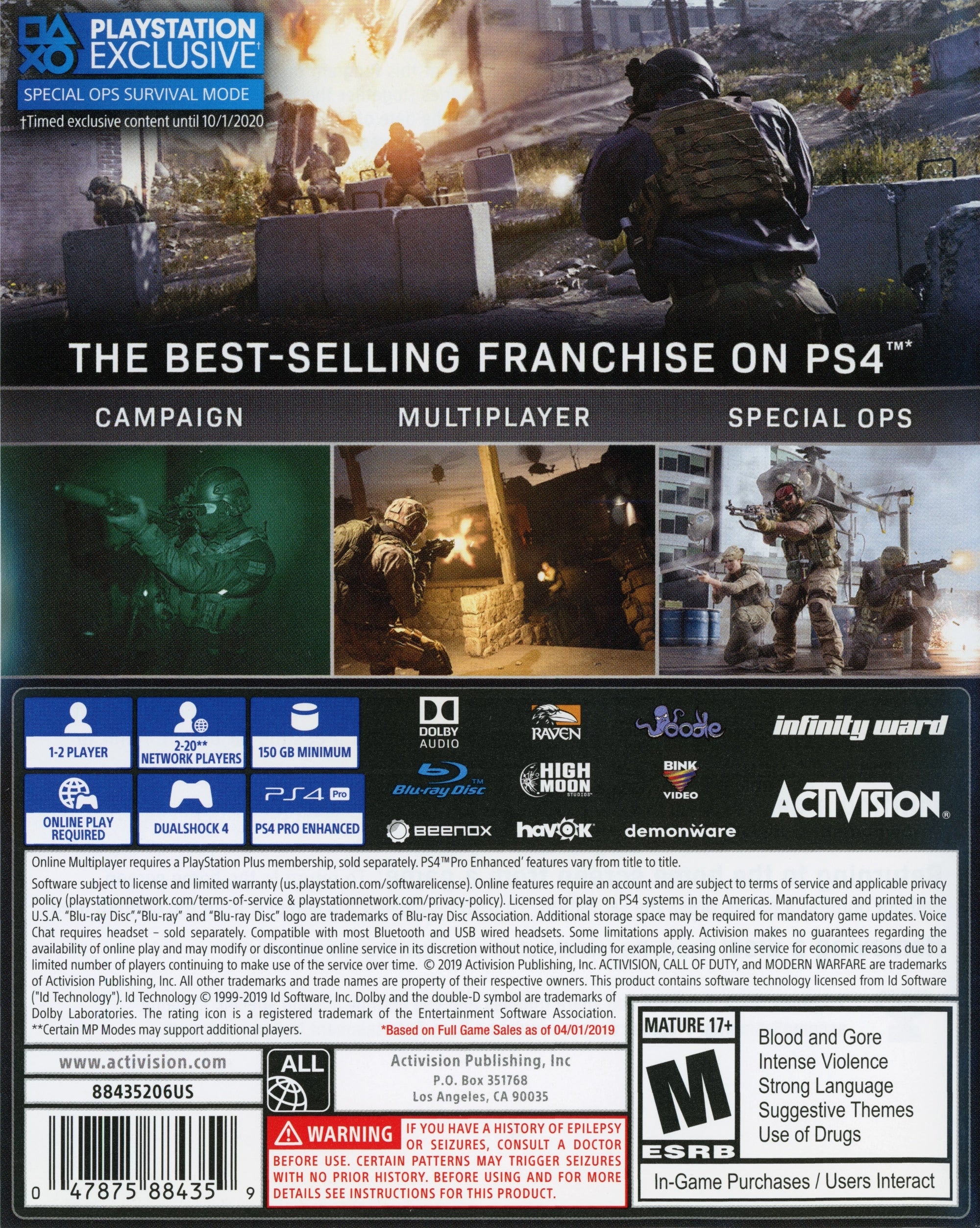 Call of Duty: Modern Warfare PS4 - Video Game - Used - CaveGamers - Image 2
