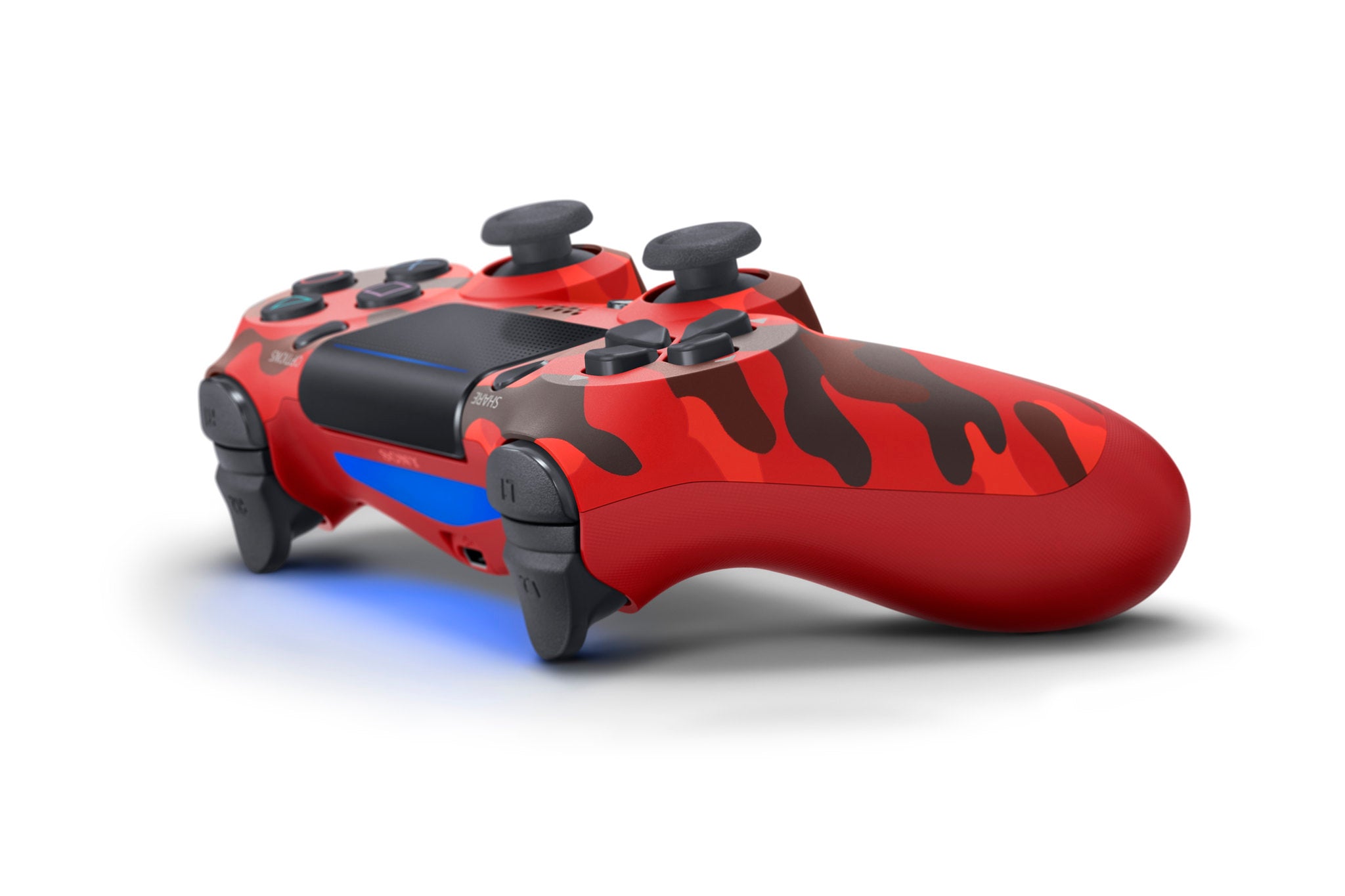 PlayStation 4 Dualshock 4 Wireless Controller - Red Camo PS4 - Video Game Accessory - Used - CaveGamers - Image 2