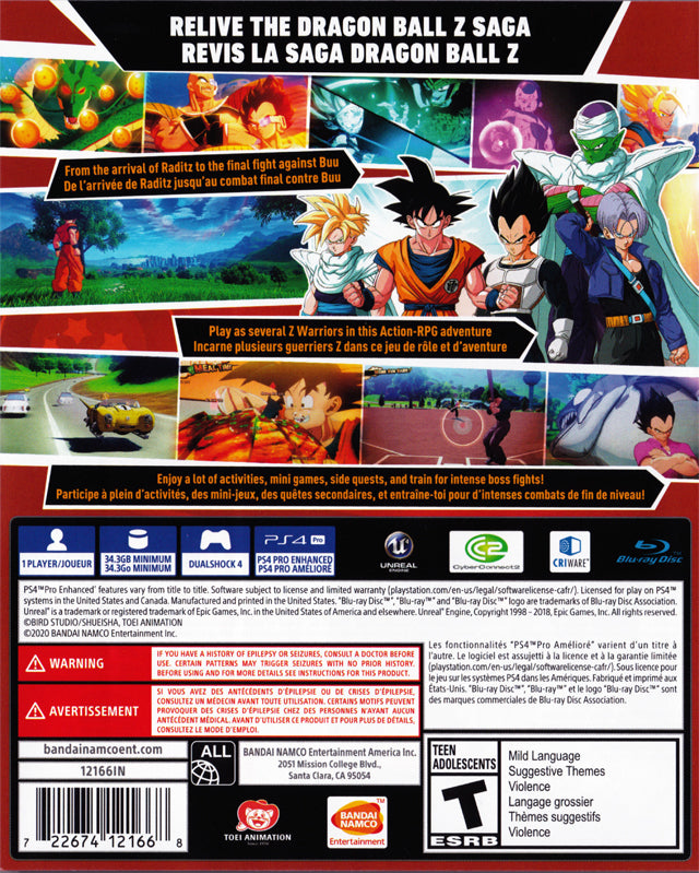 Dragon Ball Z: Kakarot PS4 - Video Game - Used - CaveGamers - Image 2