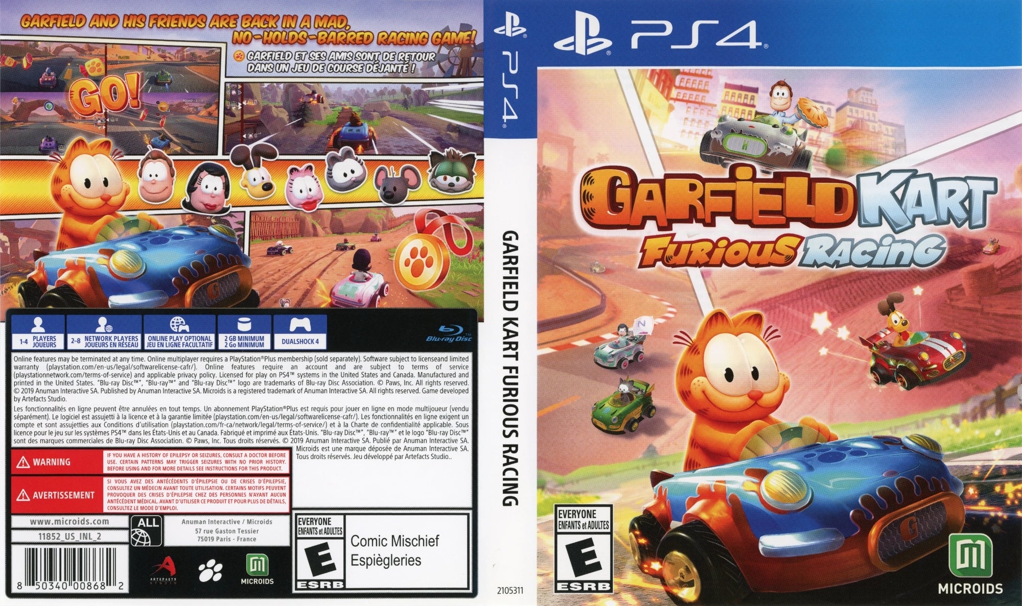 Garfield Kart: Furious Racing PS4 - Video Game - Used - CaveGamers - Image 3