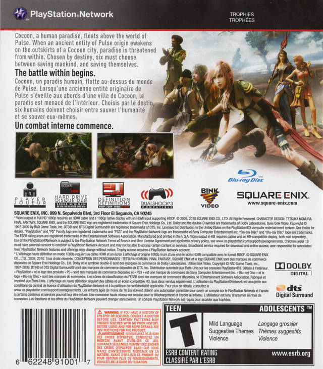 Final Fantasy XIII PS3 - Video Game - Used - CaveGamers - Image 2