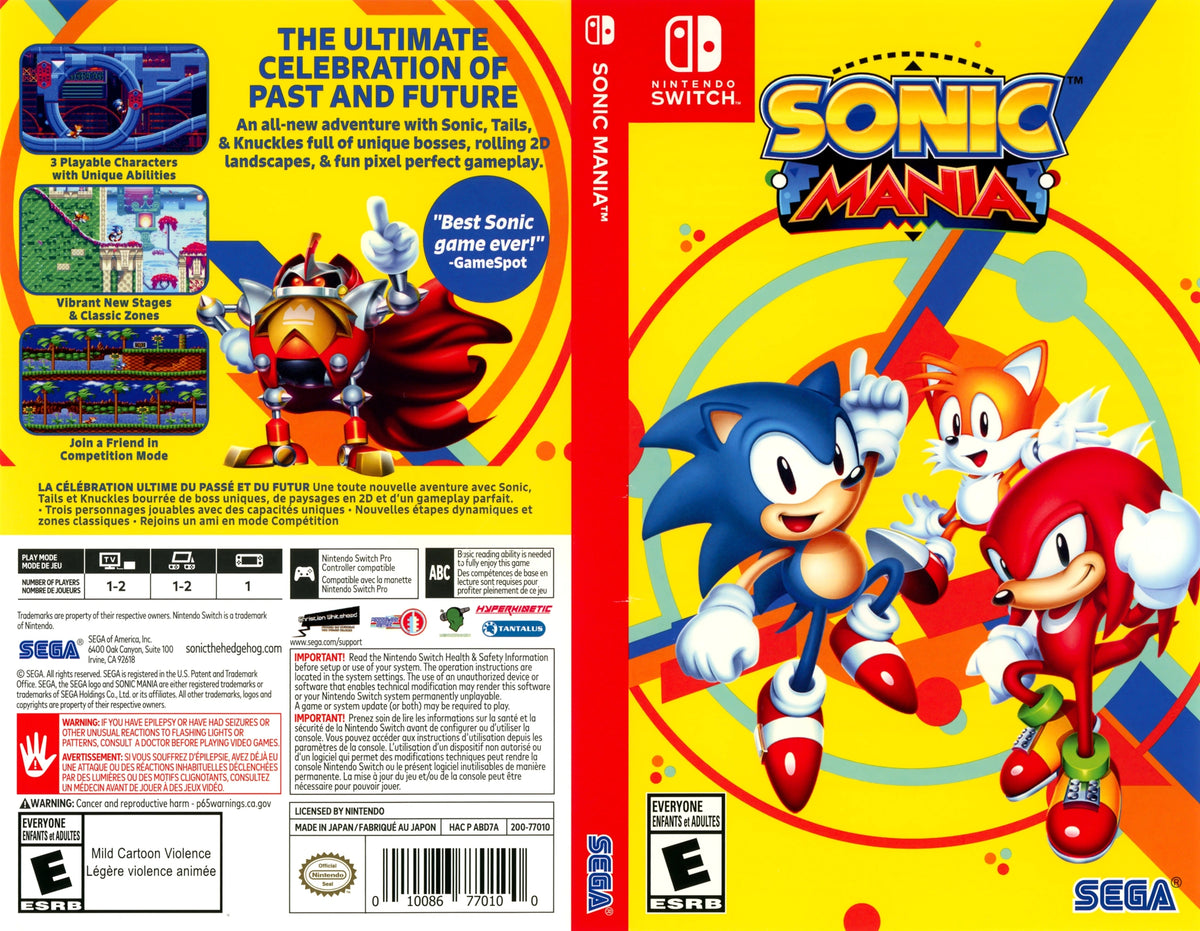 Sonic Mania Switch - Video Game - Used - CaveGamers - Image 4