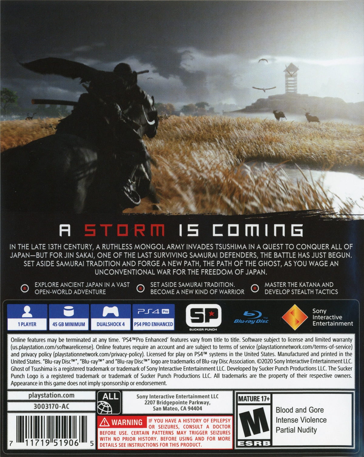Ghost of Tsushima PS4 - Video Game - Used - CaveGamers - Image 2
