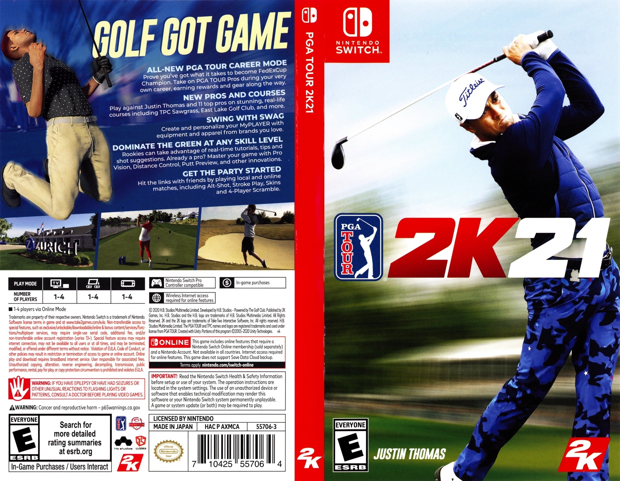 PGA Tour 2K21 Switch - Video Game - Used - CaveGamers - Image 3
