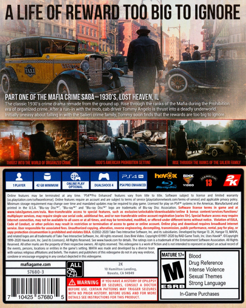 Mafia: Definitive Edition PS4 - Video Game - Used - CaveGamers - Image 2