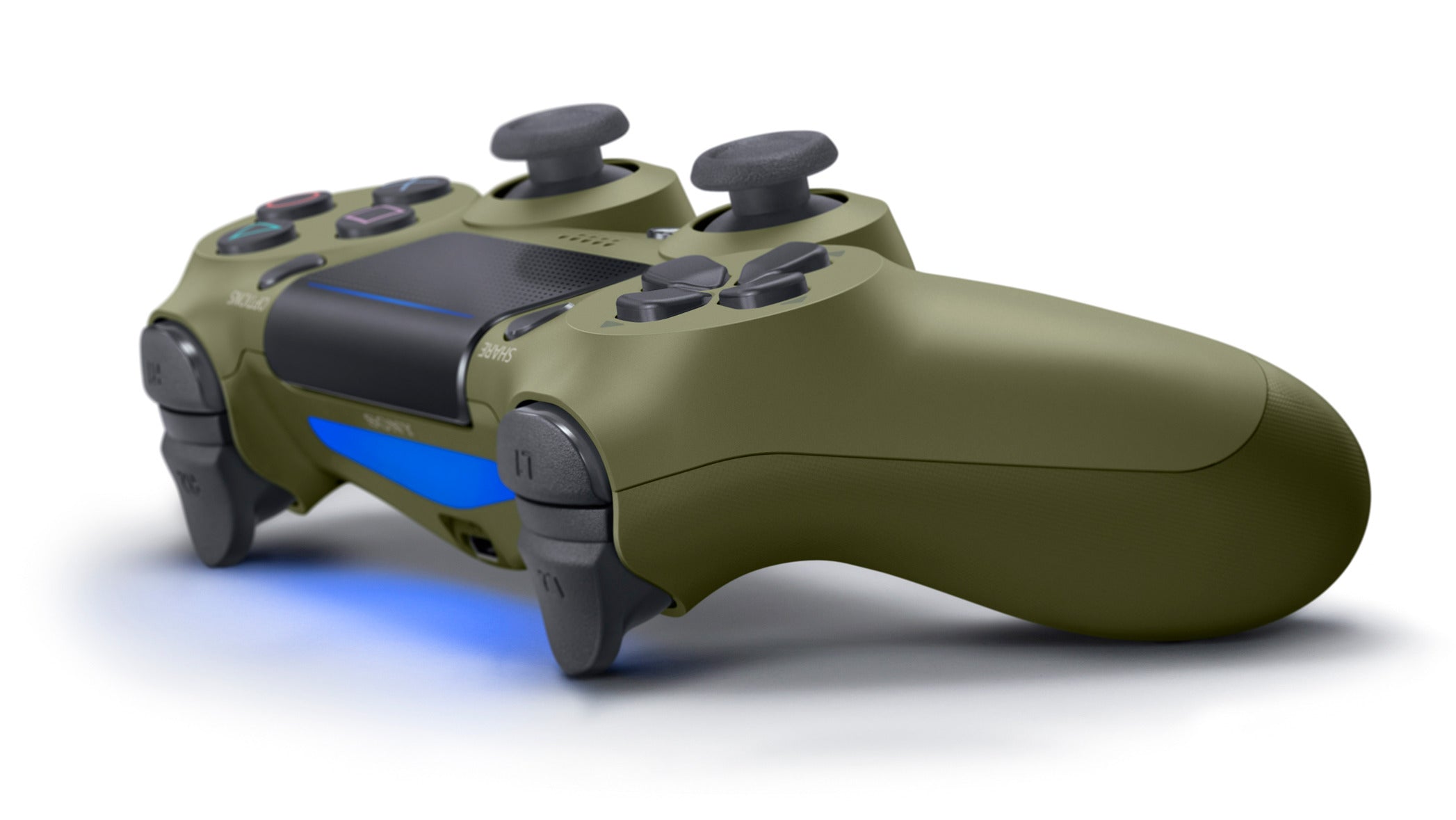 PlayStation 4 Dualshock 4 Wireless Controller - Army Green PS4 - Video Game Accessory - Used - CaveGamers - Image 3