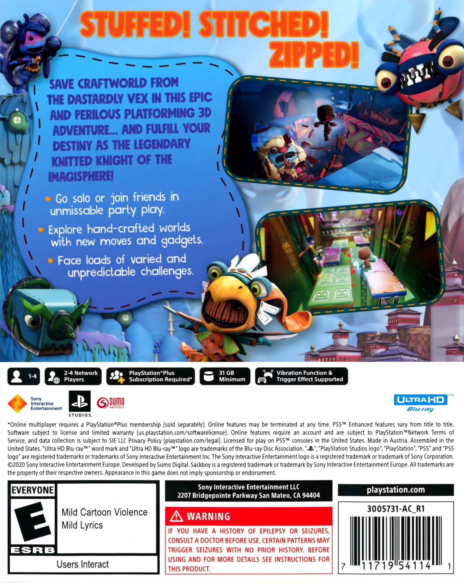 Sackboy: A Big Adventure PS5 - Video Game - Used - CaveGamers - Image 2