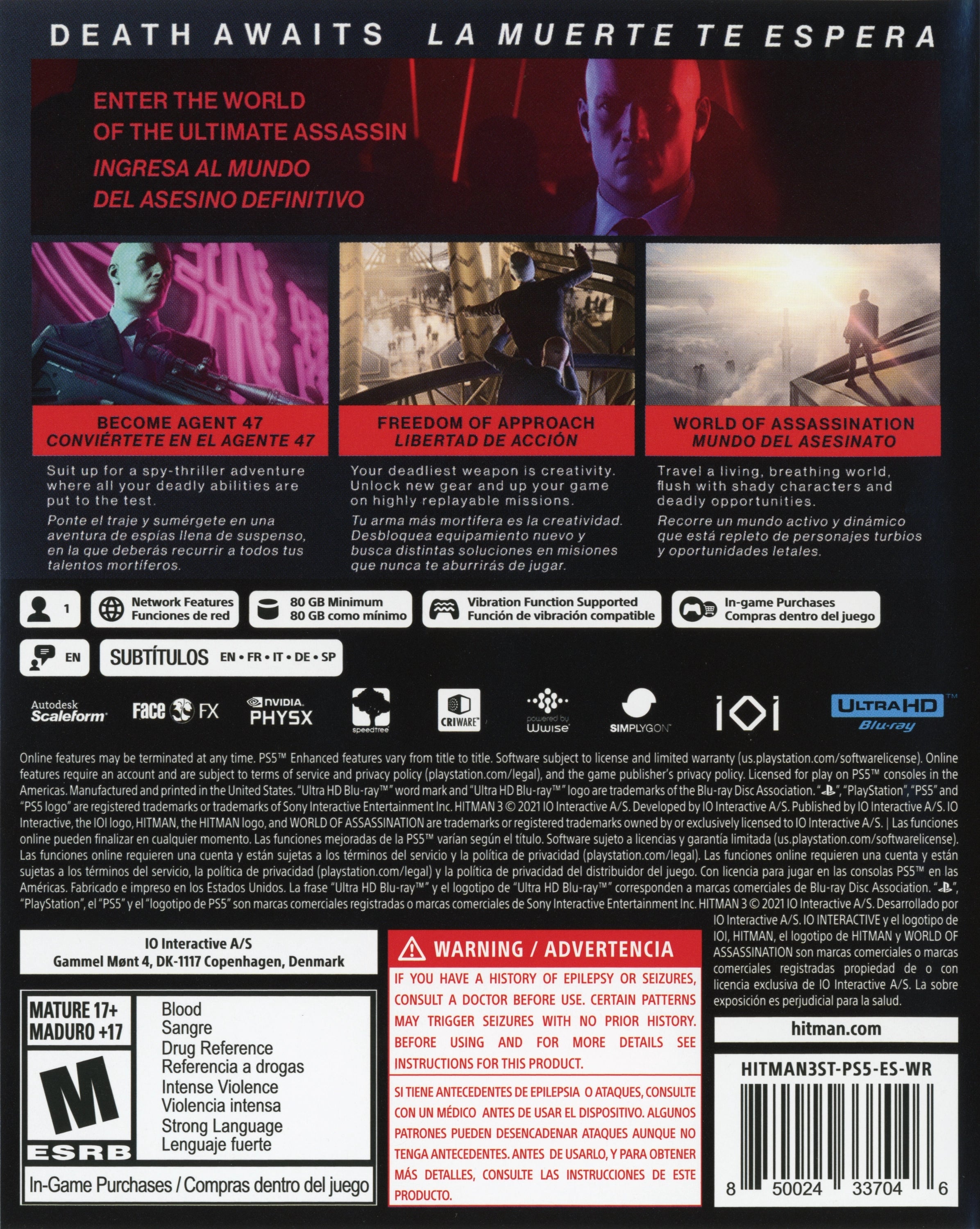 Hitman 3 PS5 - Video Game - Used - CaveGamers - Image 2