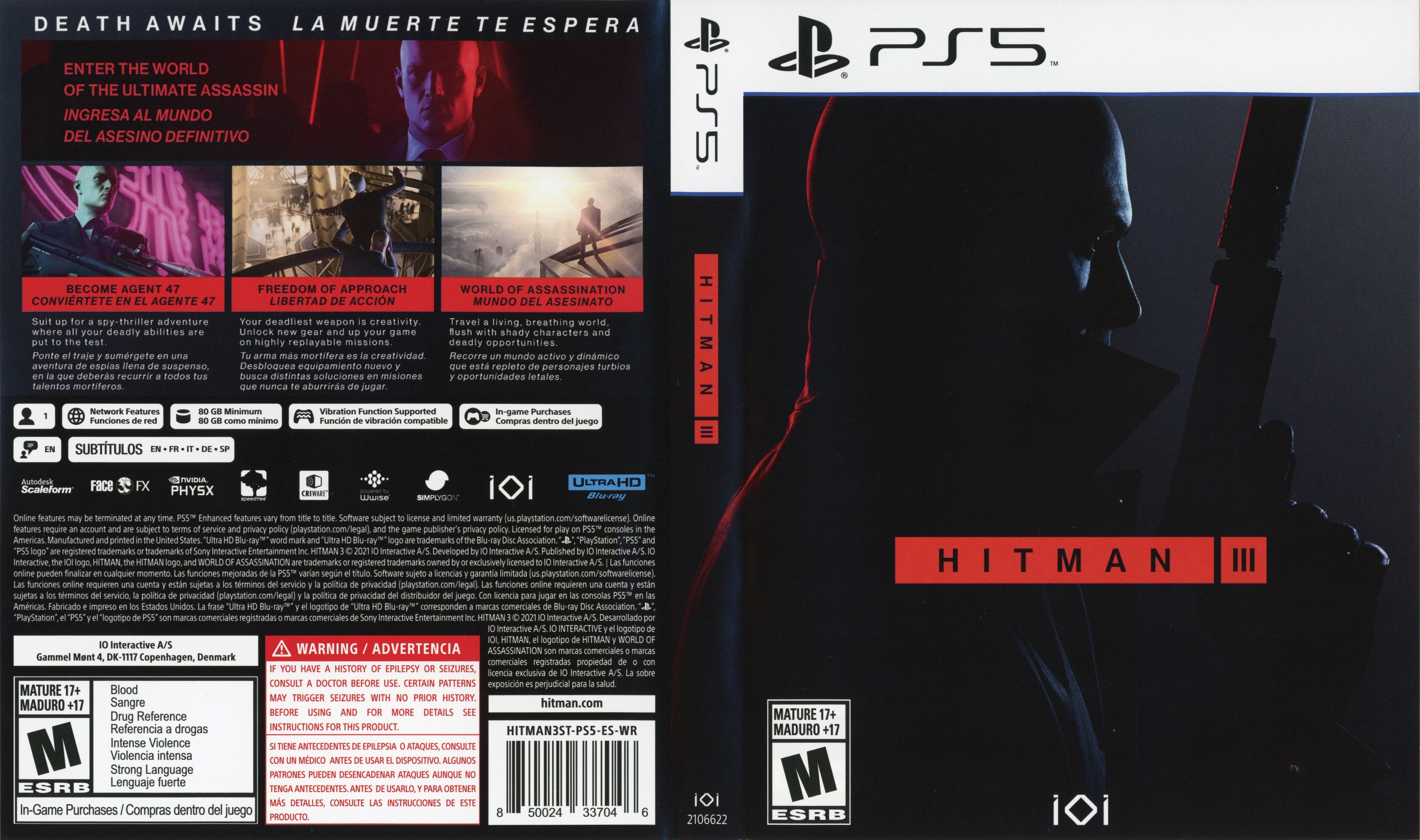 Hitman 3 PS5 - Video Game - Used - CaveGamers - Image 3