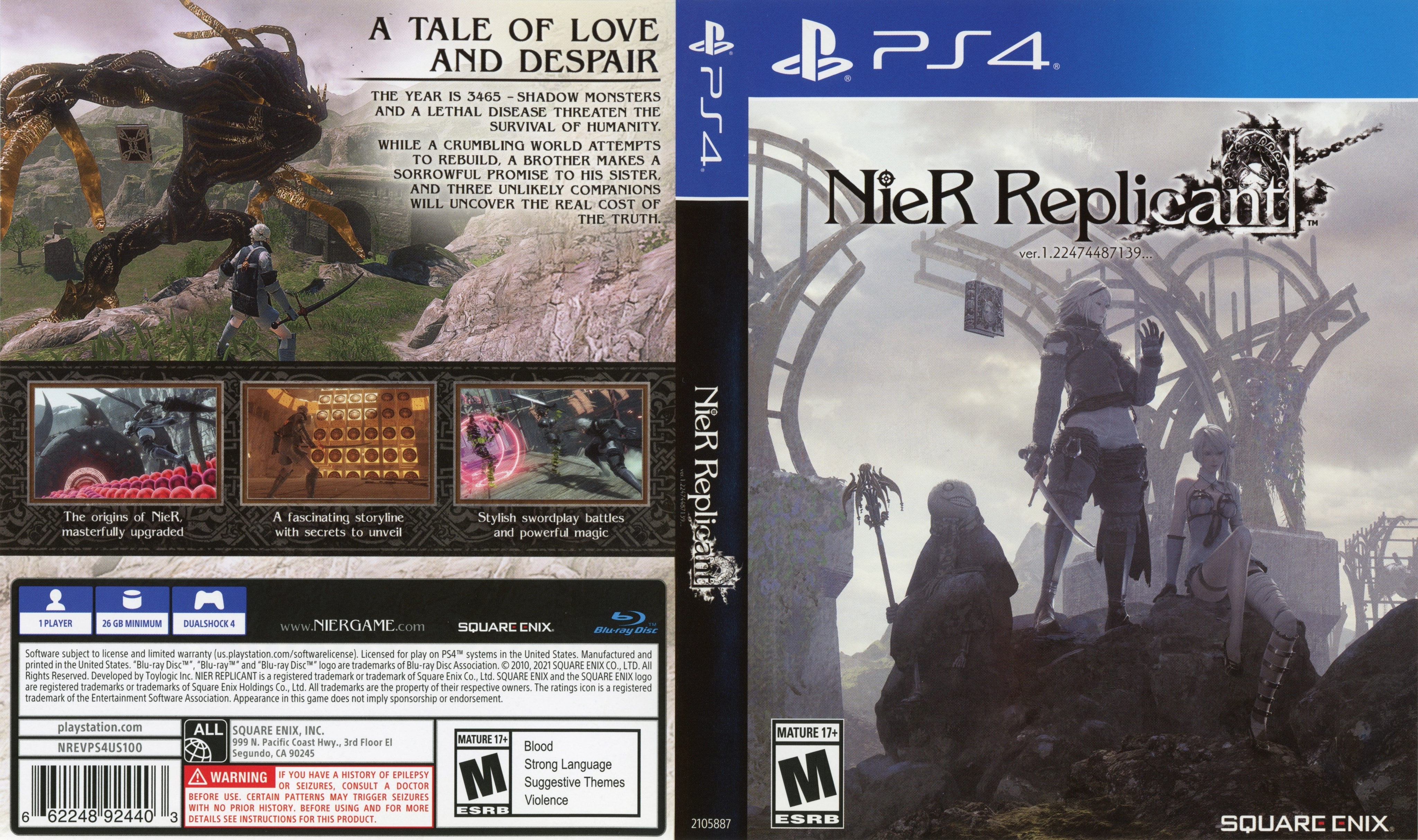 NieR Replicant Ver.1.22474487139 PS4 - Video Game - Used - CaveGamers - Image 3