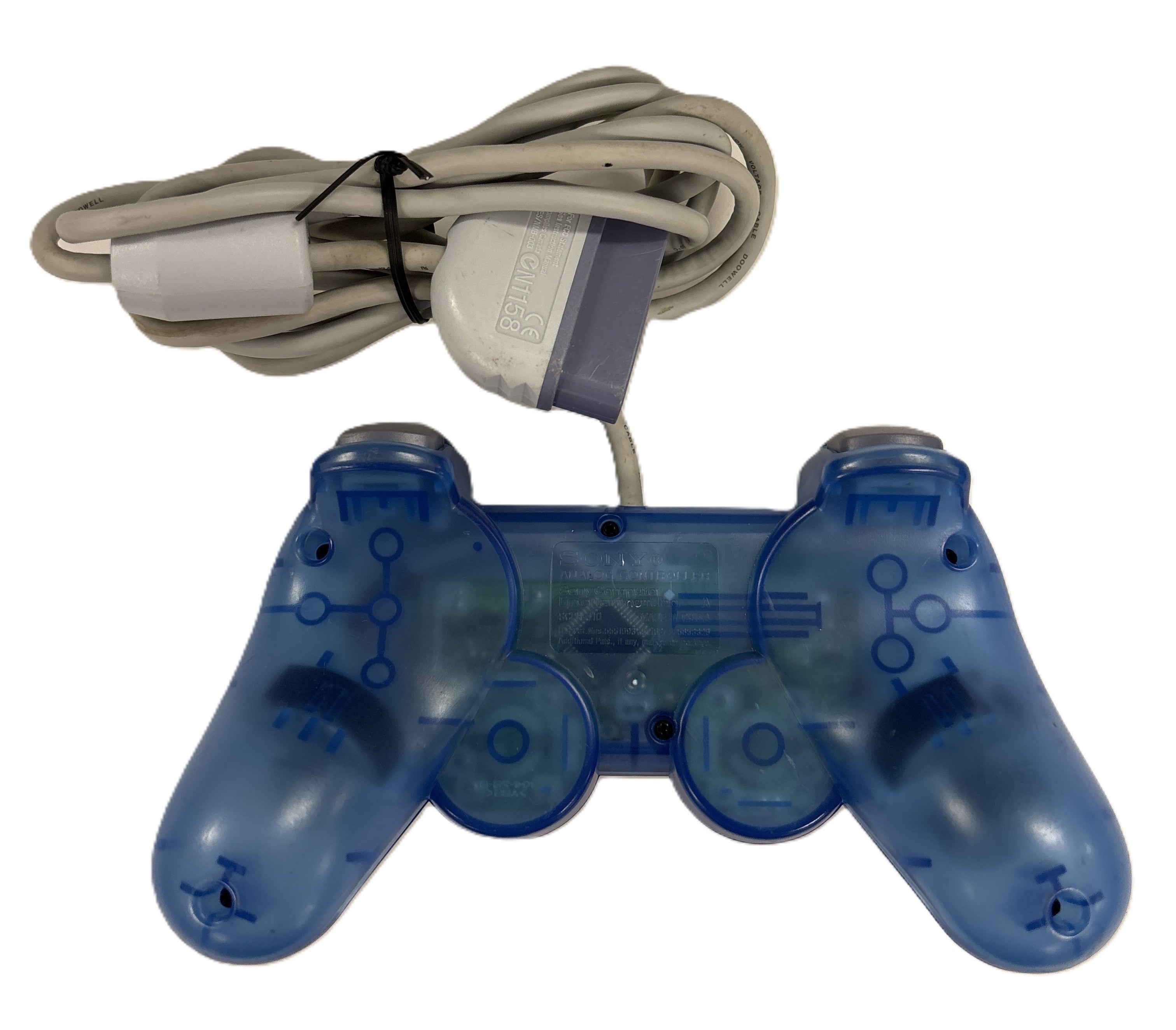 PSone Dualshock Analog Controller - Island Blue Playstation - Video Game Accessory - Used - CaveGamers - Image 2
