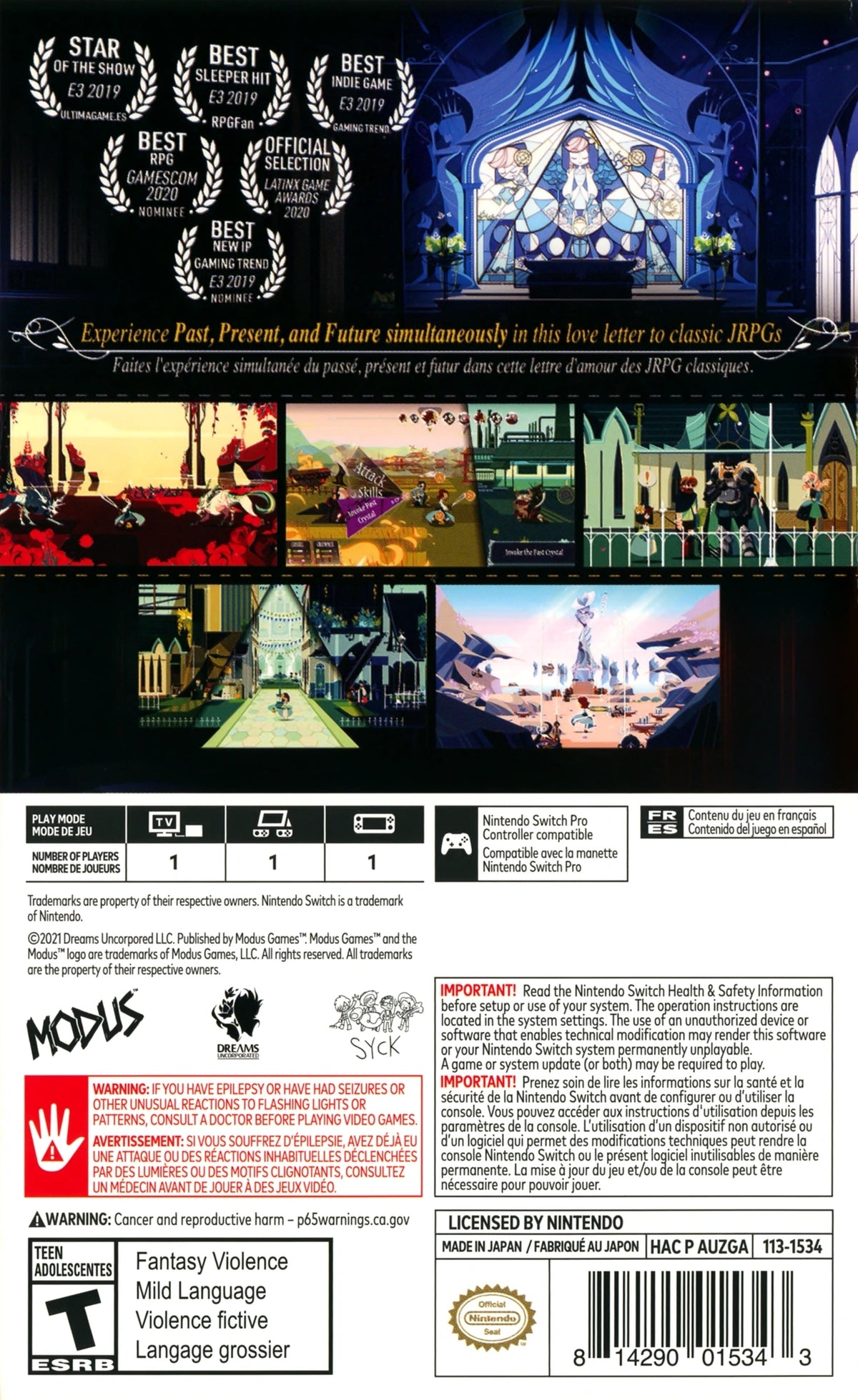 Cris Tales Switch - Video Game - Used - CaveGamers - Image 2
