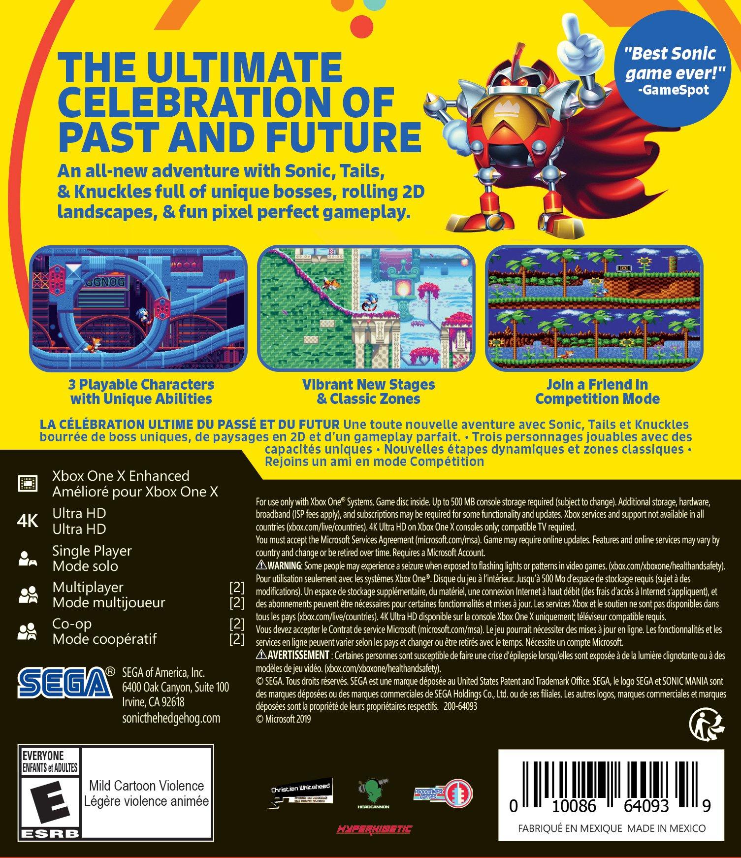 Sonic Mania Xbox One - Video Game - Used - CaveGamers - Image 2