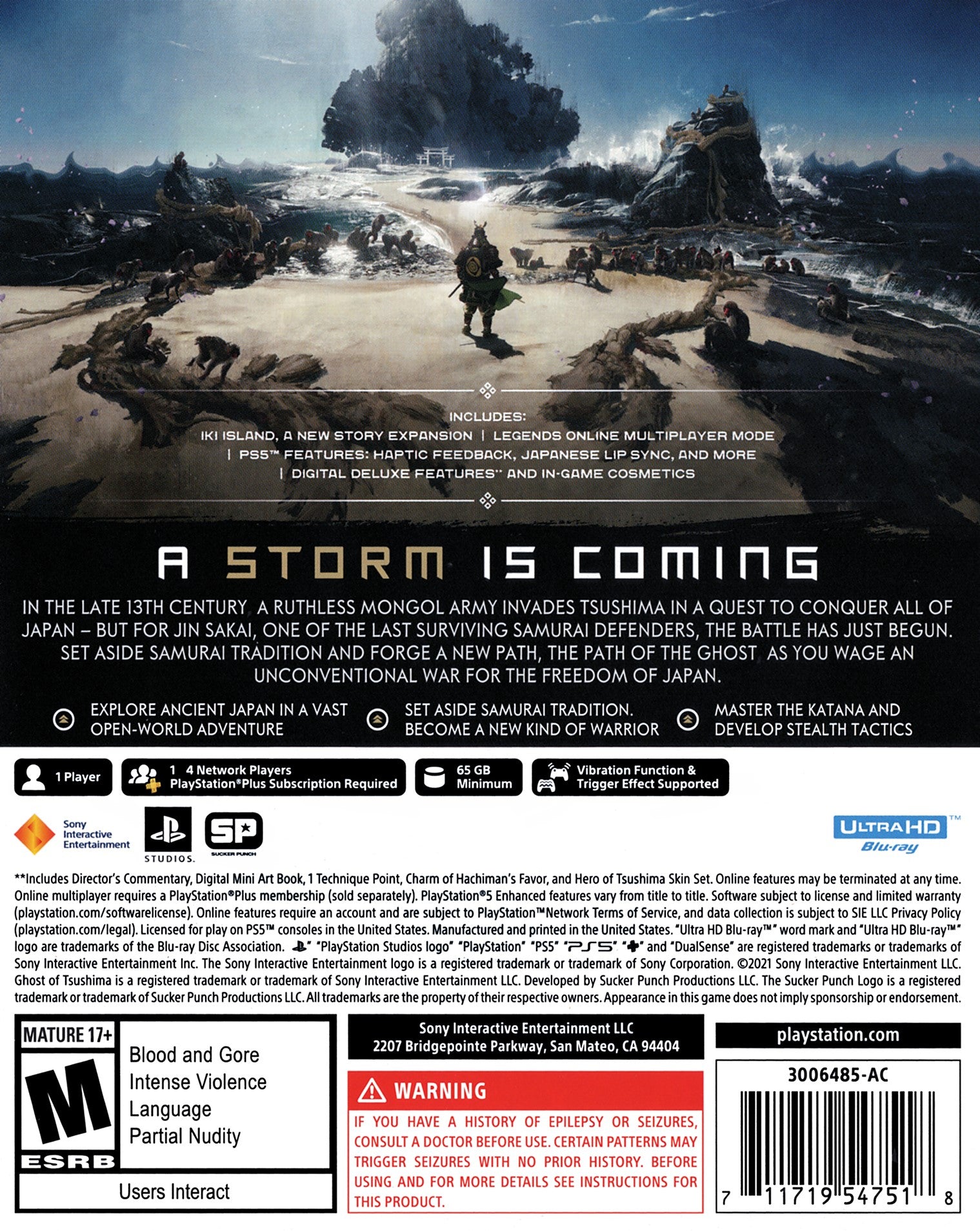 Ghost of Tsushima Director's Cut PS5 - Video Game - Used - CaveGamers - Image 2