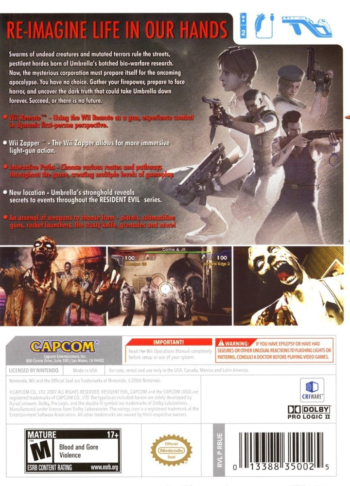 Resident Evil: The Umbrella Chronicles Wii - Video Game - Used - CaveGamers - Image 2