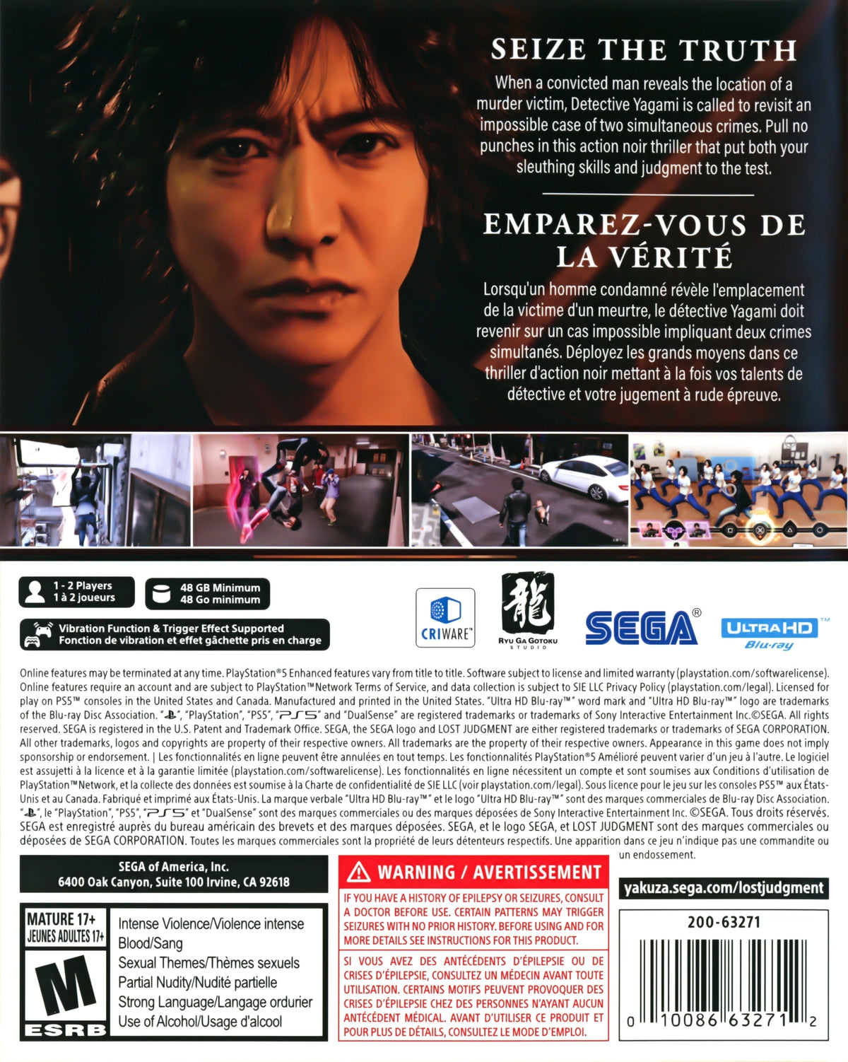 Lost Judgment PS5 - Video Game - Used - CaveGamers - Image 2