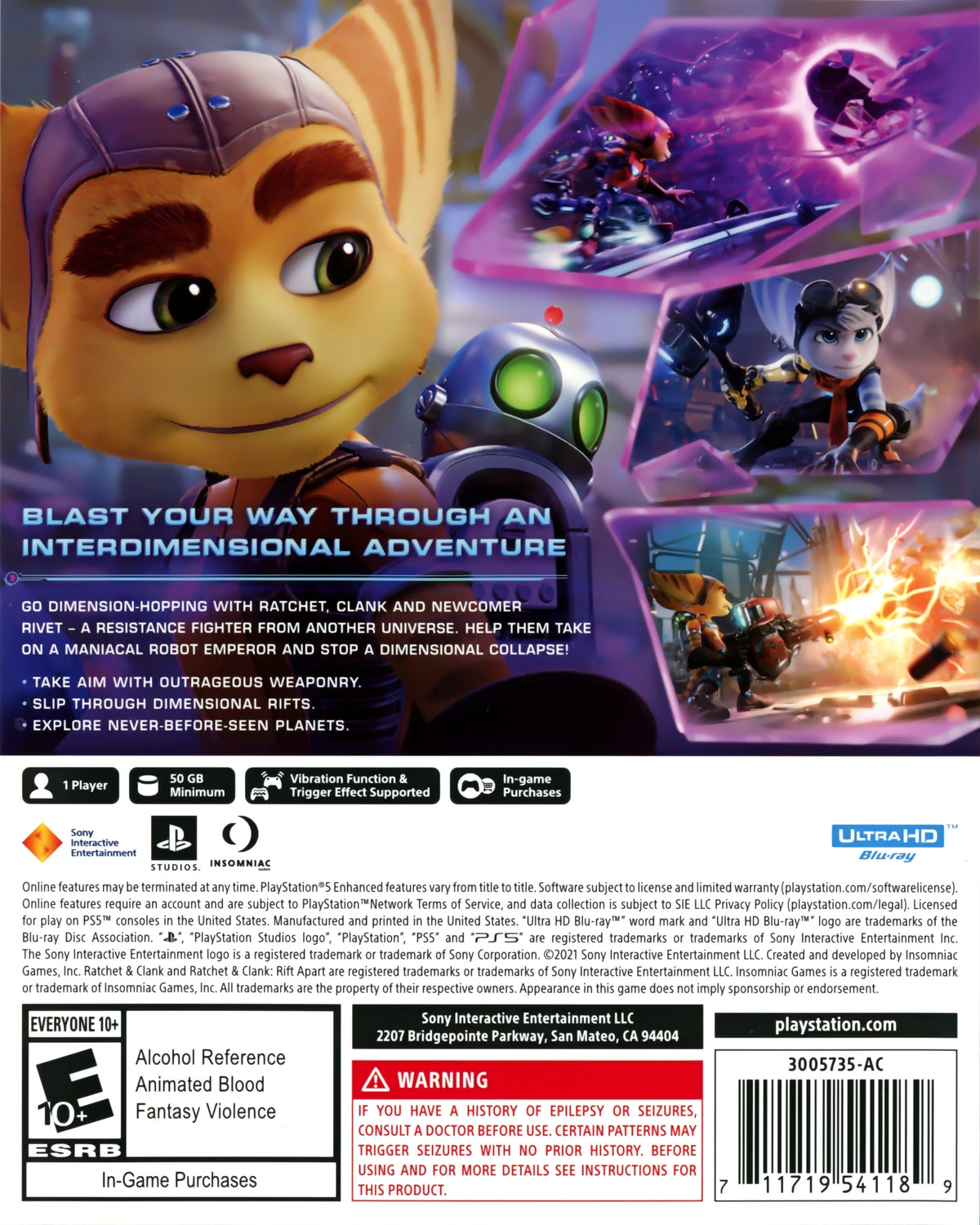 Ratchet & Clank: Rift Apart PS5 - Video Game - Used - CaveGamers - Image 2