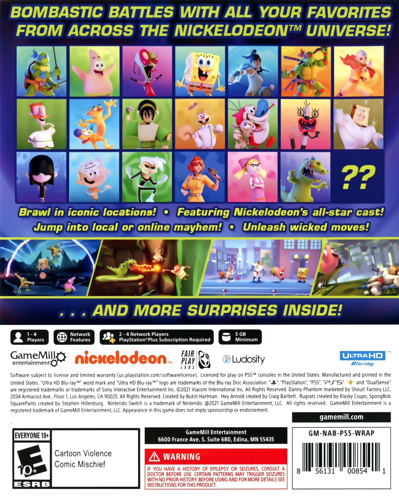 Nickelodeon All Star Brawl PS5 - Video Game - Used - CaveGamers - Image 2